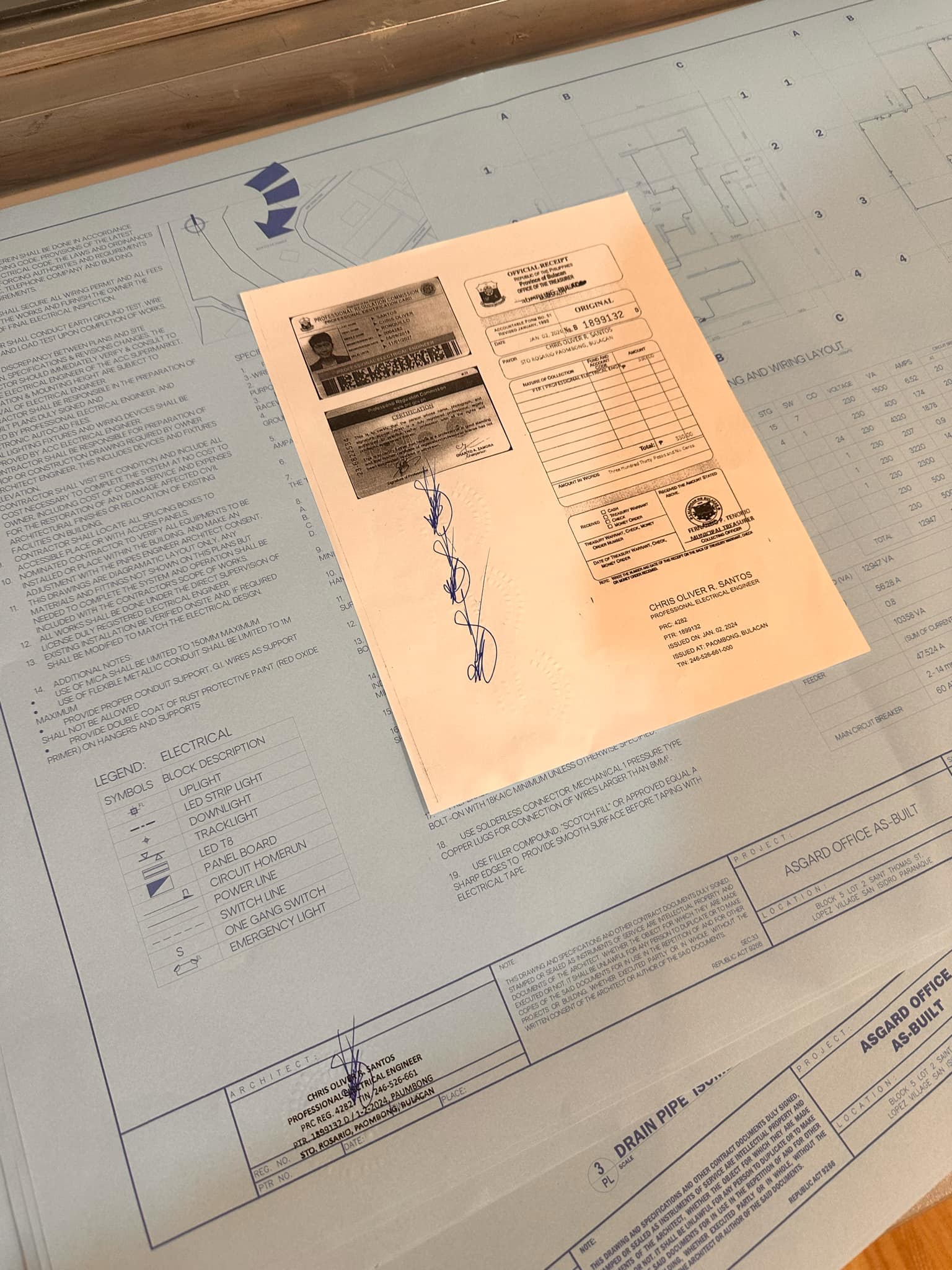 Sign and Seal Of Plan Signatory of Electrical Mechanical Engineer ...