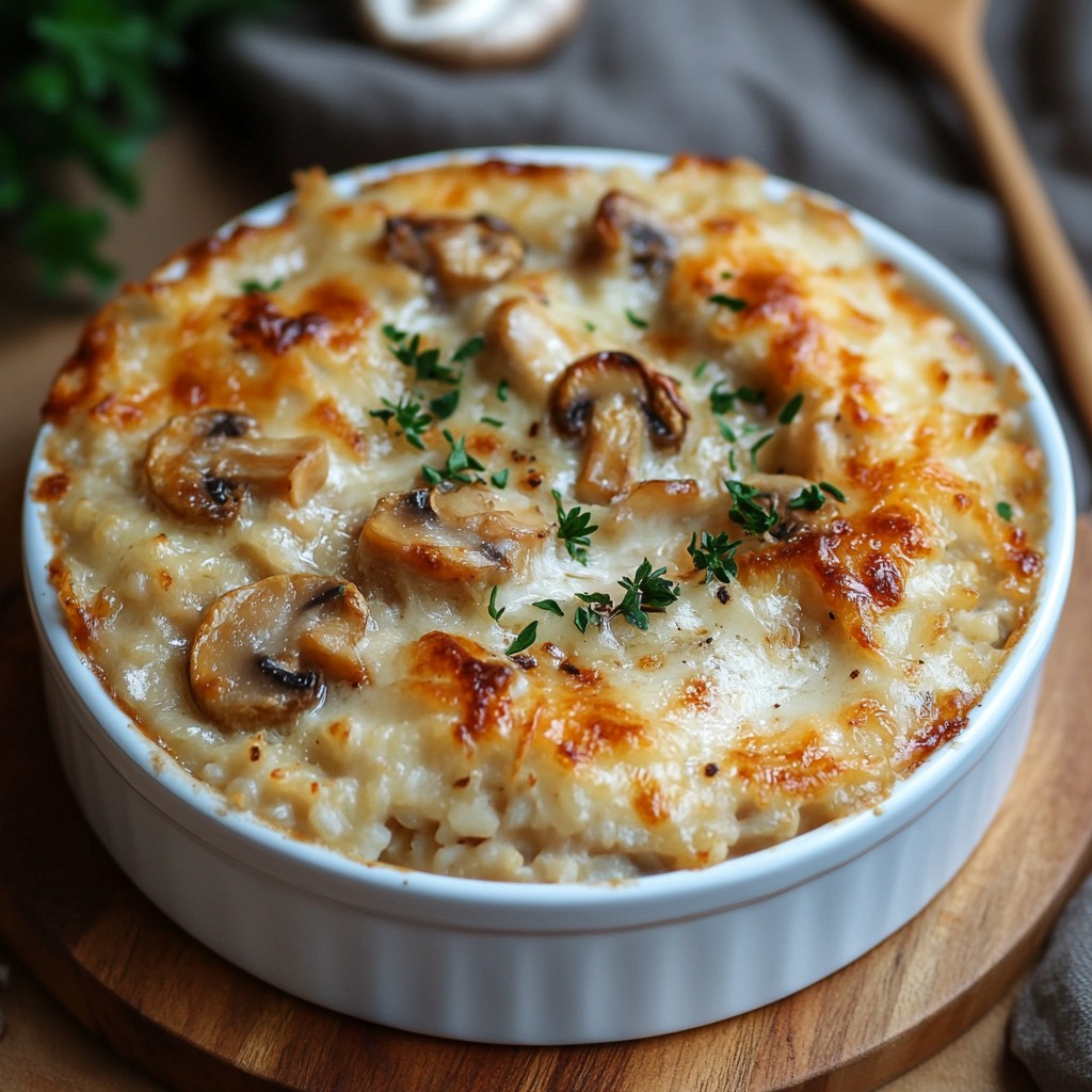 Recette - Gratin de Riz au Poulet et aux Champignons Ingrédients (pour ...