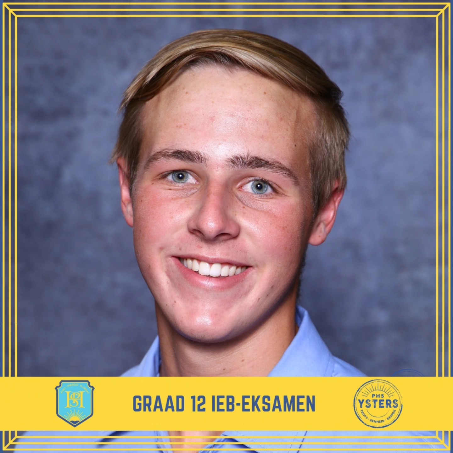 Hoërskool - 💙💛2024-Matriekuitslae💛💙 Jandré Truter is dankbaar vir die ...