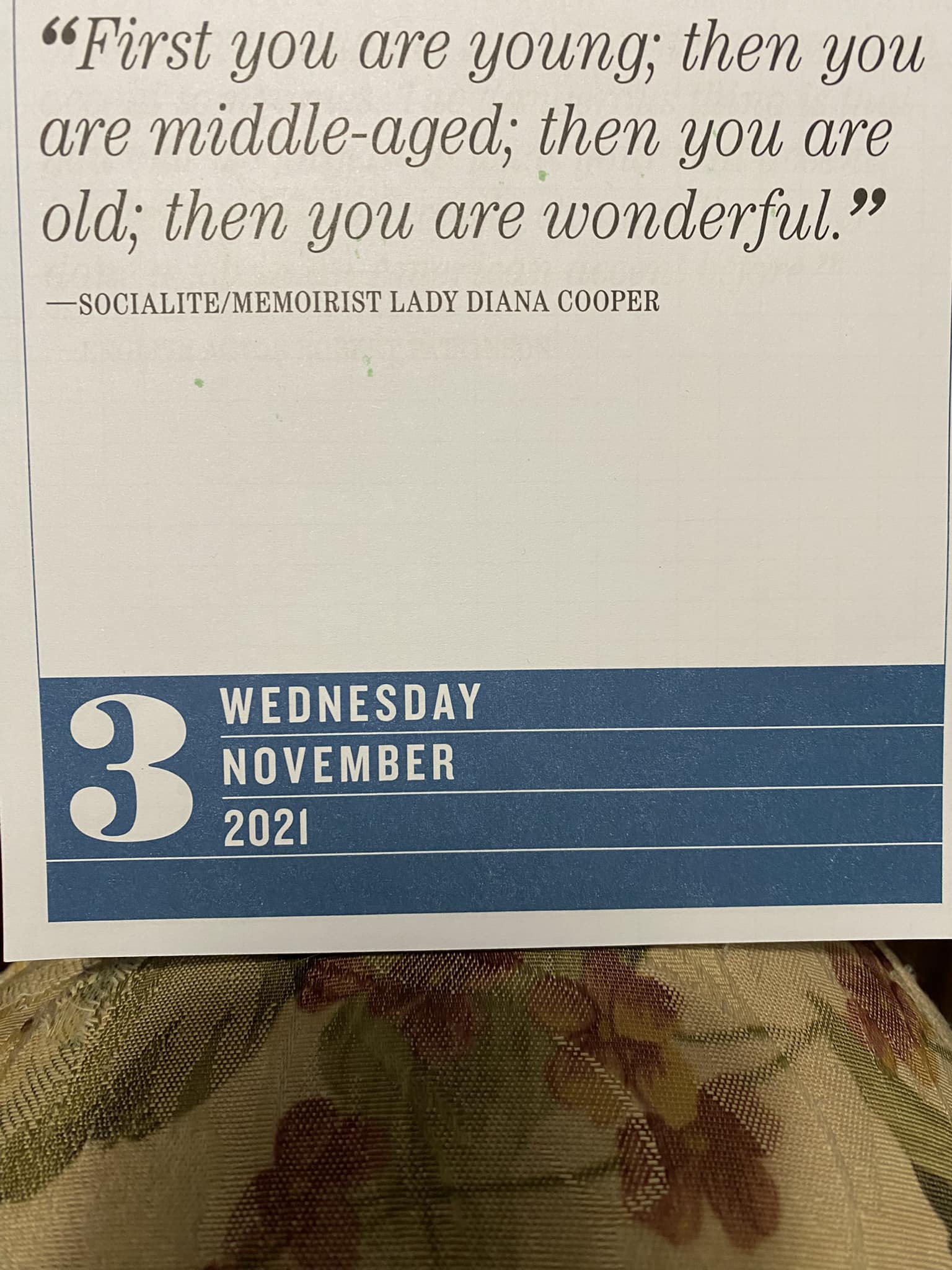 Found an old 2003 calendar on my bookshelf today