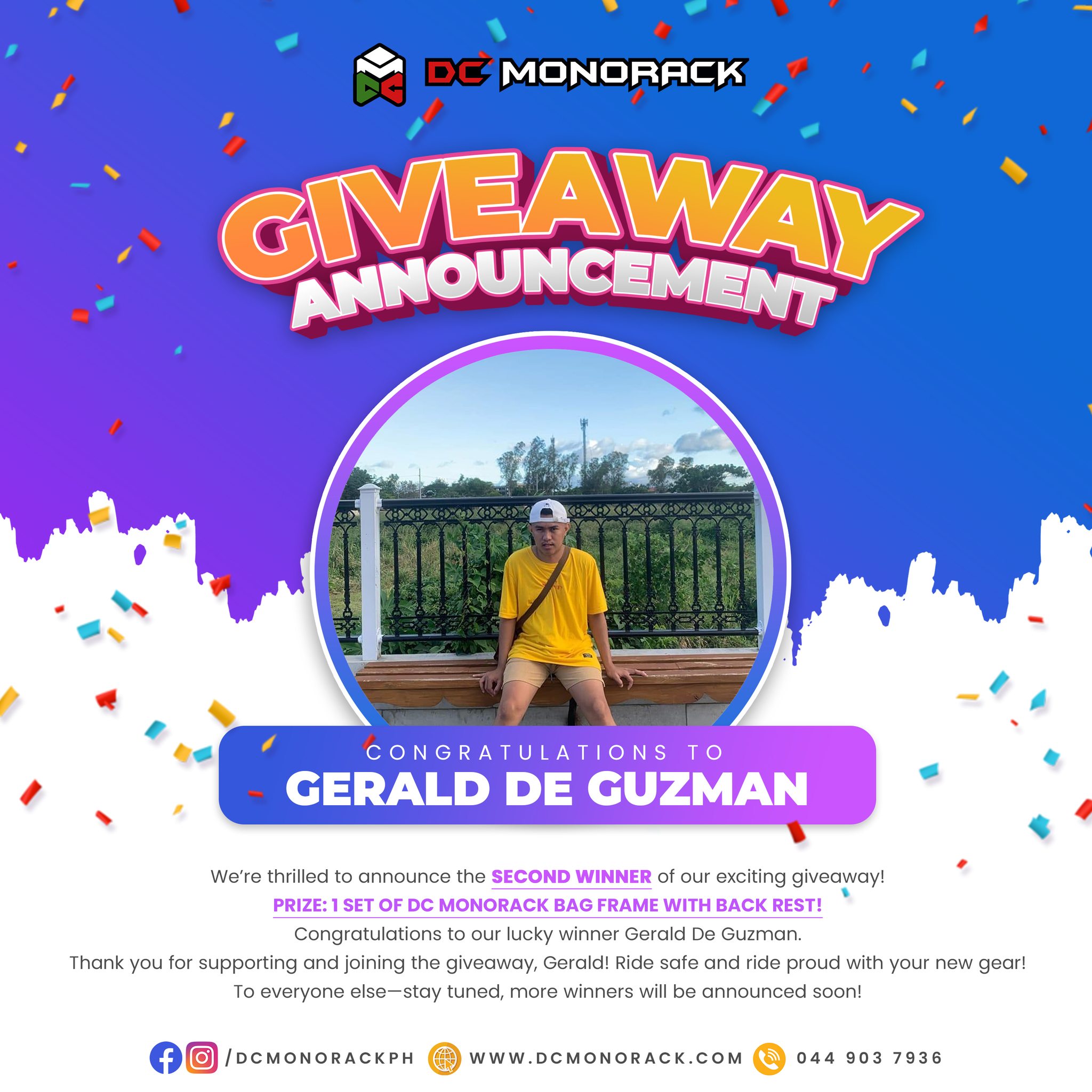 DC Monorack - 📢 DC Monorack Giveaway – 2nd Winner... | Facebook