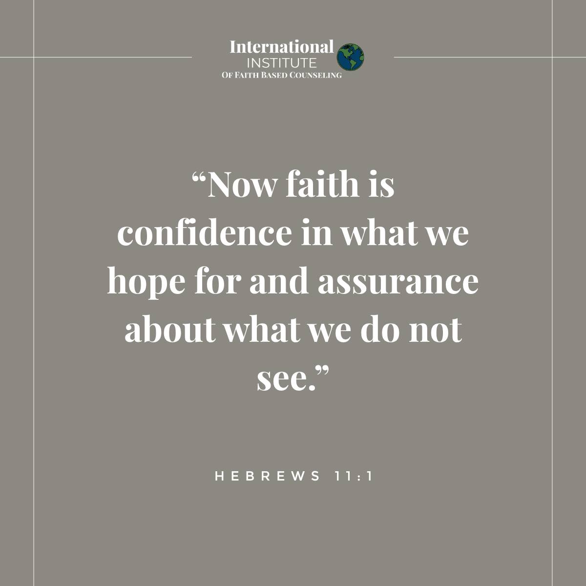 International - Faith is choosing to believe. It’s trusting that what’s ...
