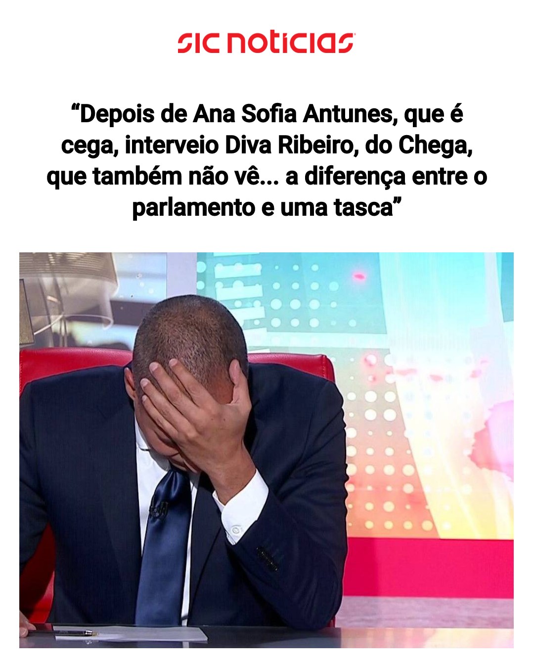 SIC Notícias - “Depois de Ana Sofia Antunes, que é cega,... | Facebook