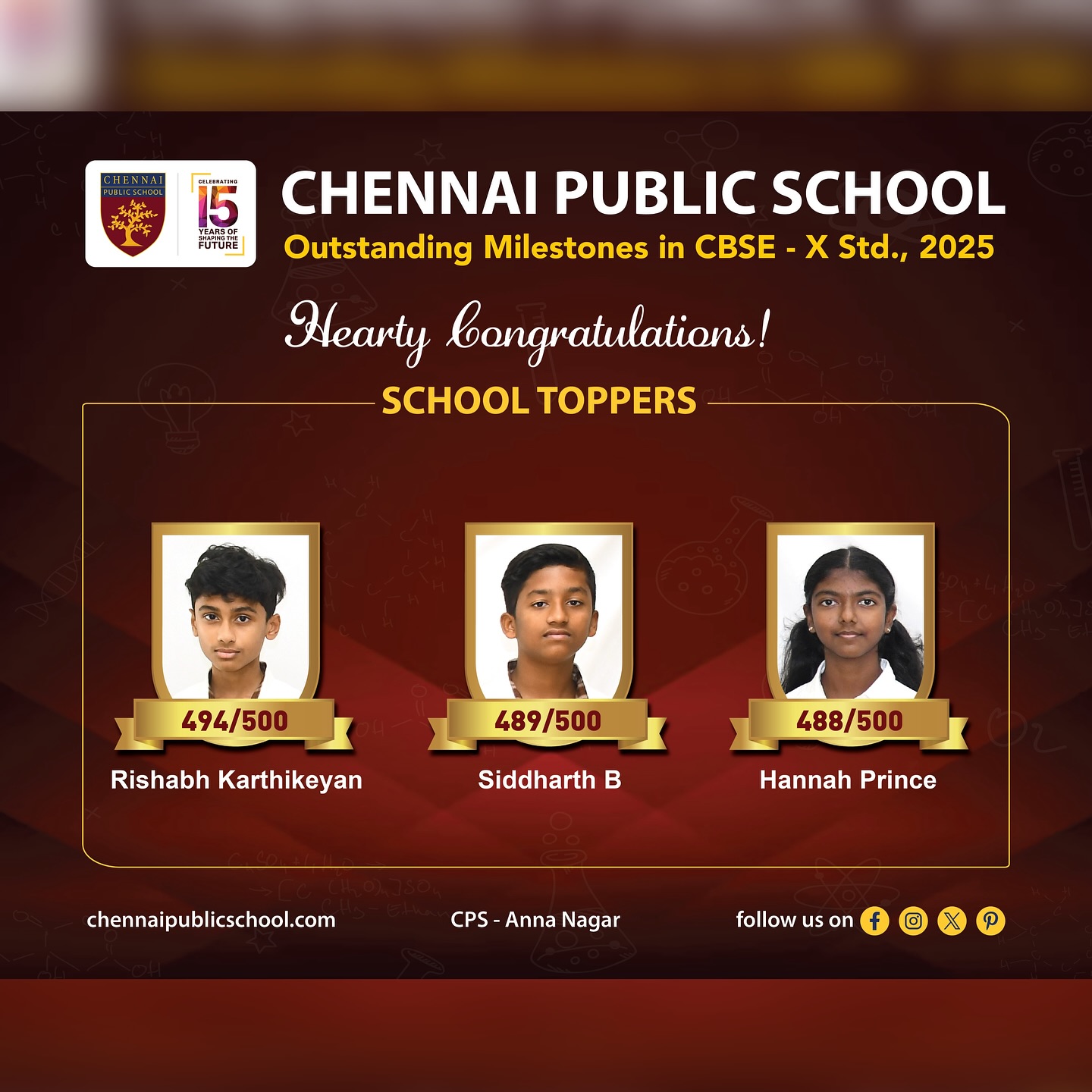 Rising Stars of CPS - Class X... - Chennai Public School | Facebook