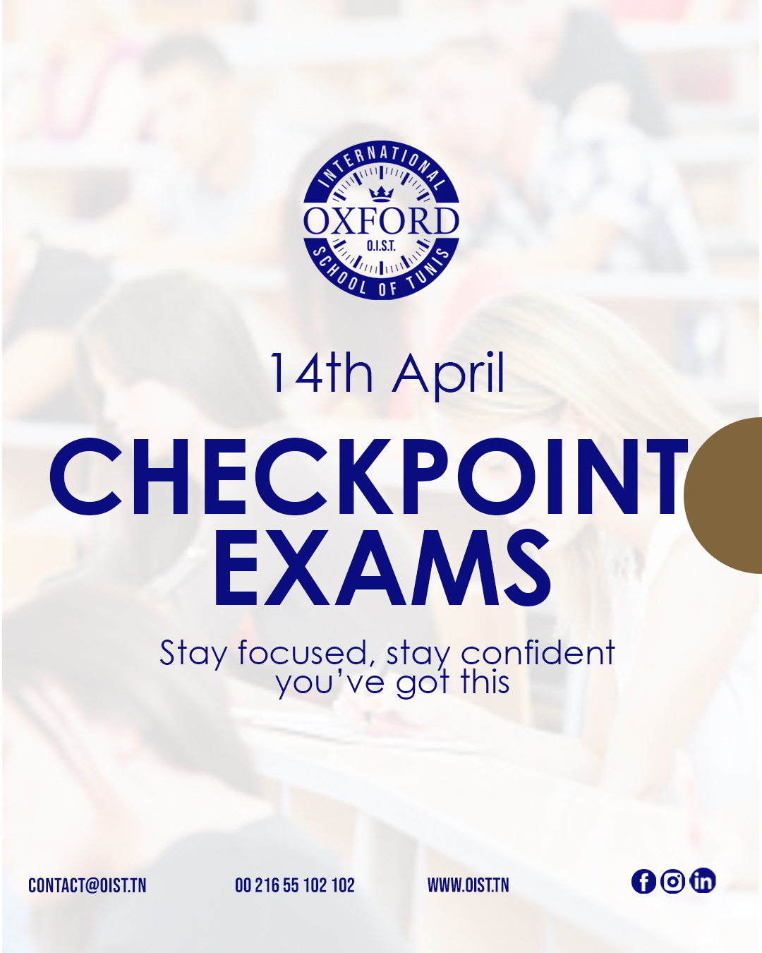 Oxford - 📢 Important Announcement – Checkpoint Exams Begin 📢 🗓️ 14th ...