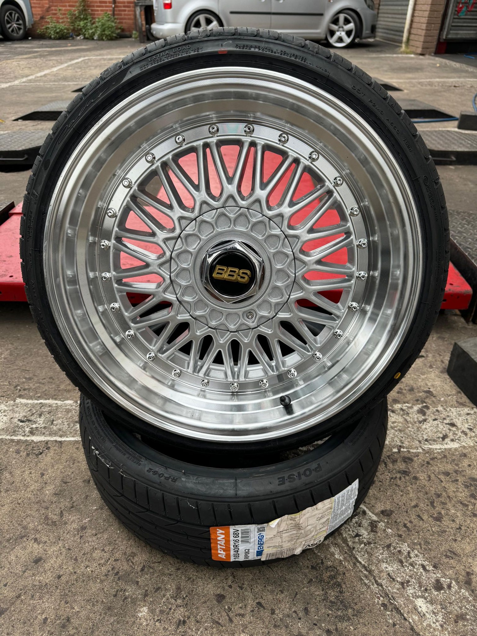 Bbs 17 inch 8.5 j stepped 20 offset with 195 40 17 radar combo 