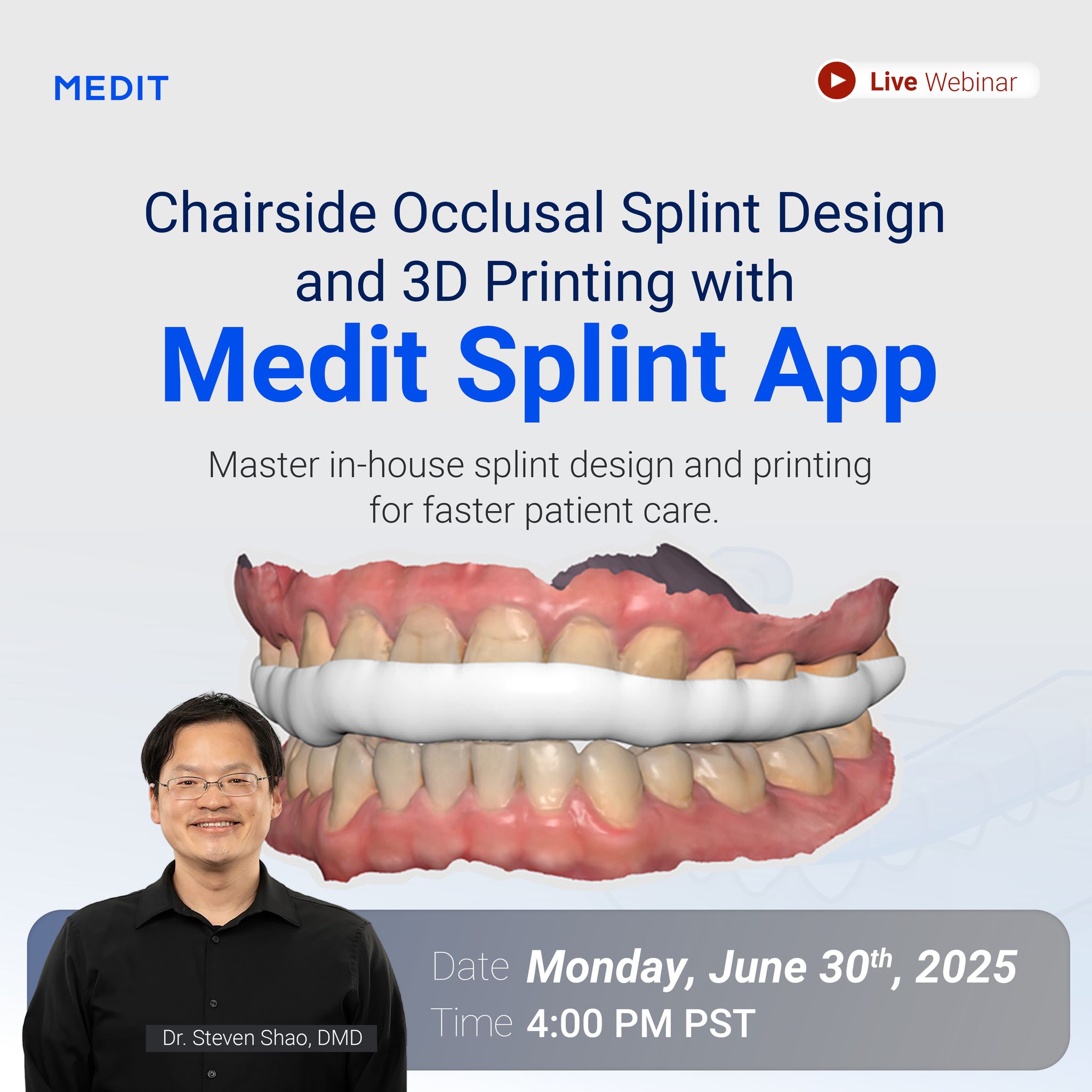 Medit - Want to simplify your splint workflow?🦷 Dr. Steven Shao, DMD is ...