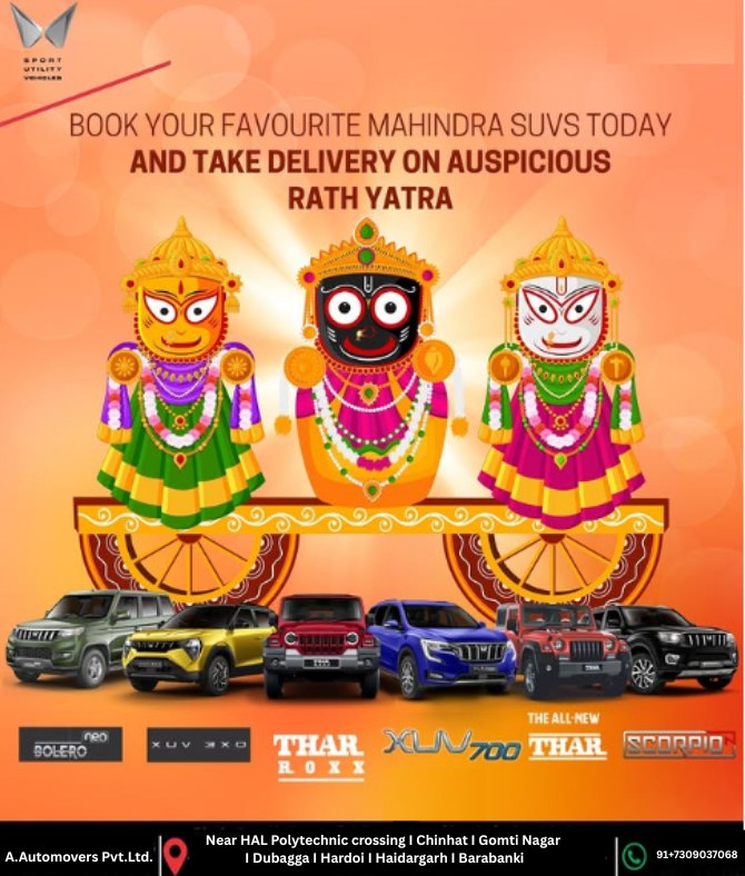 Mahindra - 🚩 Celebrate Rath Yatra with a Brand-New Mahindra SUV! 🚙 This ...
