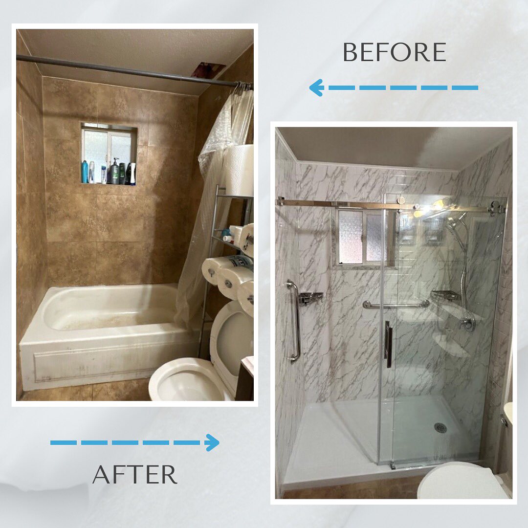 Aqua - 🚿💫 Just wrapped up another low-threshold shower remodel and we ...