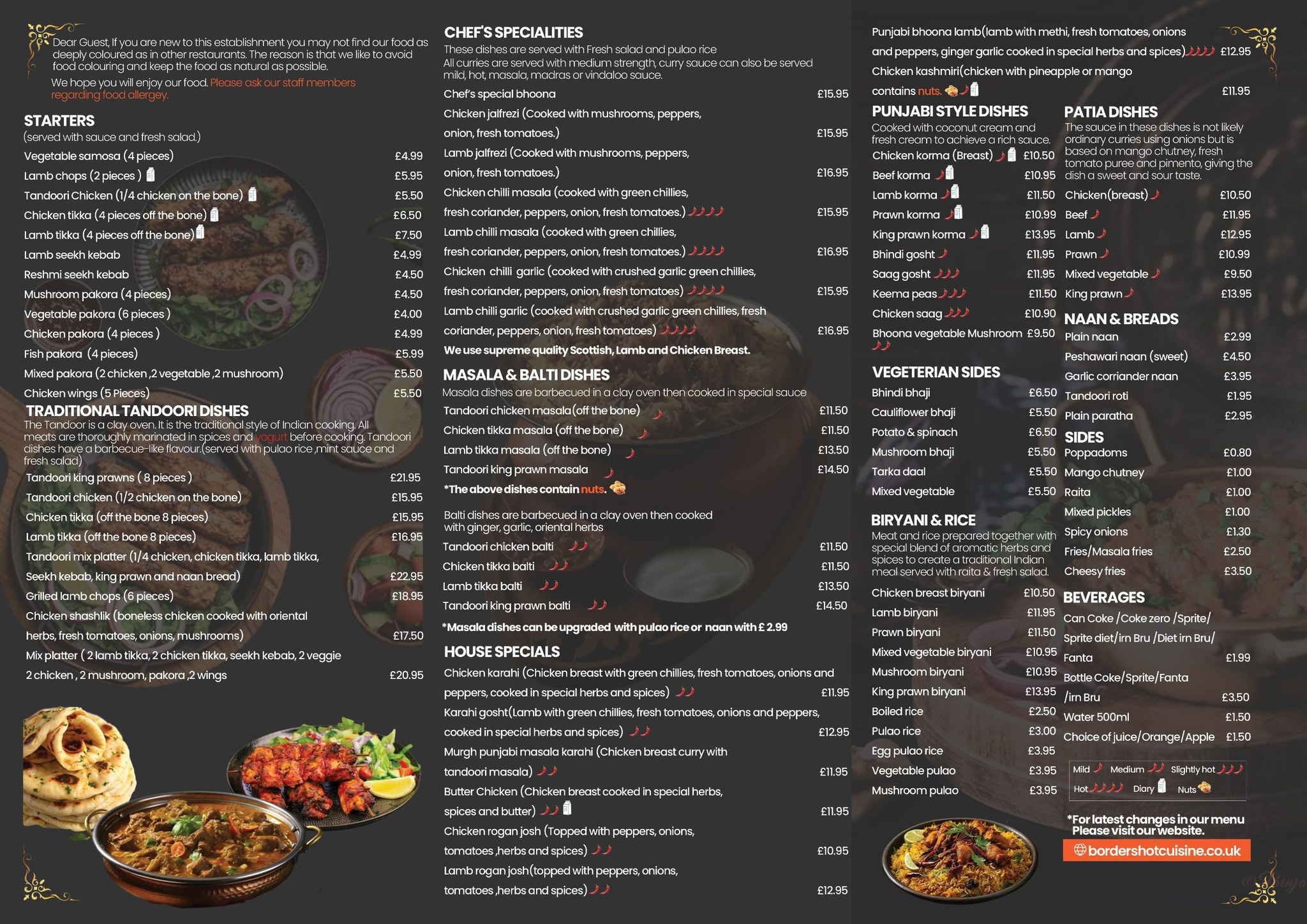Our menu Please visit our website... - Borders Hot Cuisine | Facebook