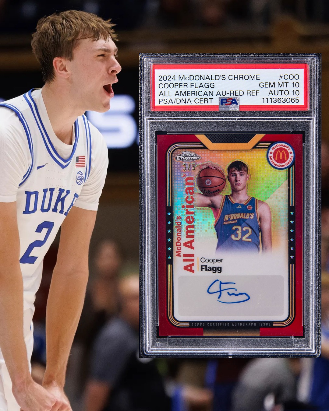 Sports Cards Surprise Pack – Cooper Flagg 2024 McDonald’s Rookie Auto PSA 10 Contender
