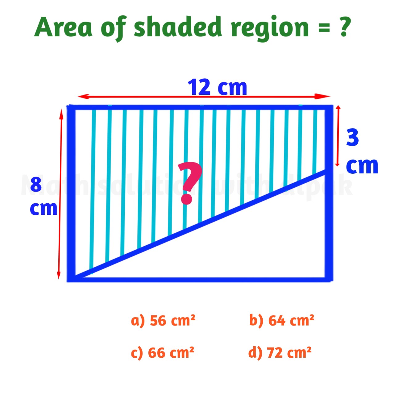 What is the area of shaded... - Math solution with dipak | Facebook