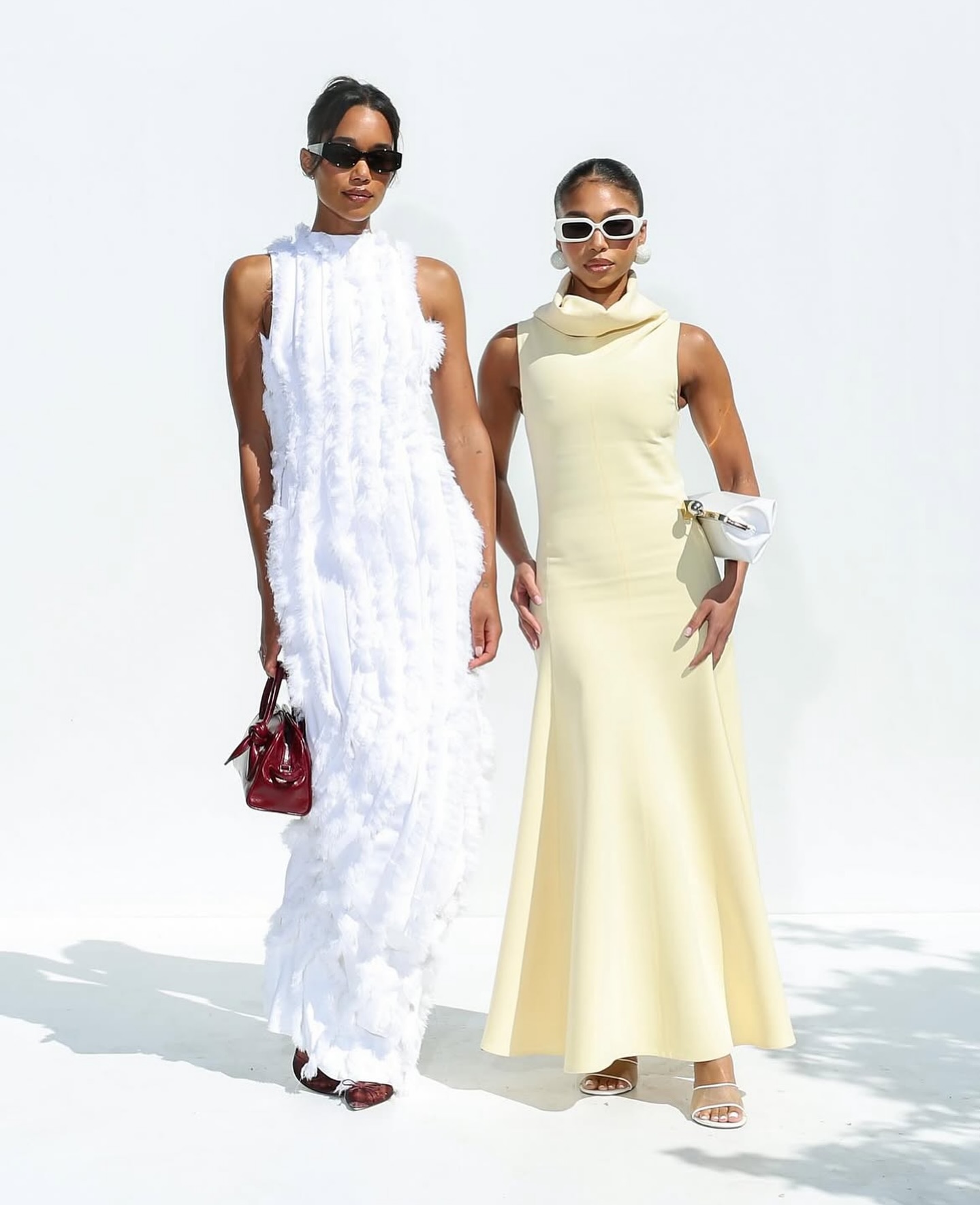LauraHarrier and #LoriHarvey were spotted at the #Jacquemus show 