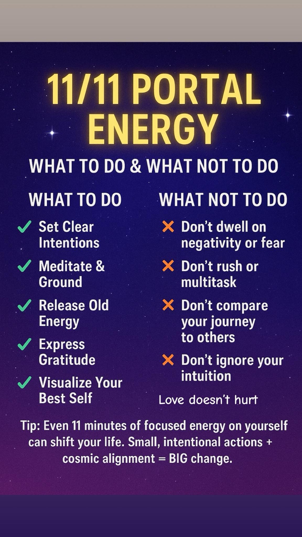 Love - The 11/11 Portal is OPEN! Every year on November 11th, a cosmic ...