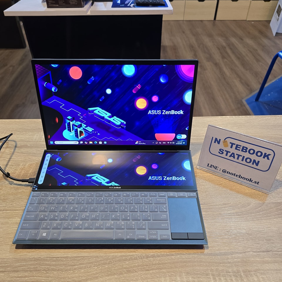 Notebook - Zenbook duo ทัชสกรีนสองหน้าจอ เข้าใหม่ รอเลย ⚡ | Facebook