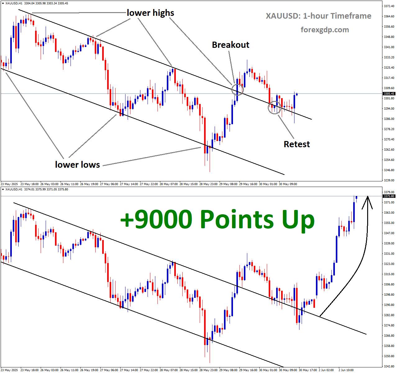 FOREX GDP - +9000 Points XAUUSD price went up from the... | Facebook