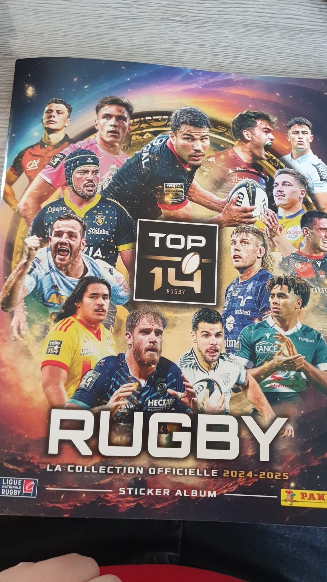 Panini RUGBY TOP 14 2023-2024 - Boîte De 50 Pochettes (250 Stickers) + 1 Carte