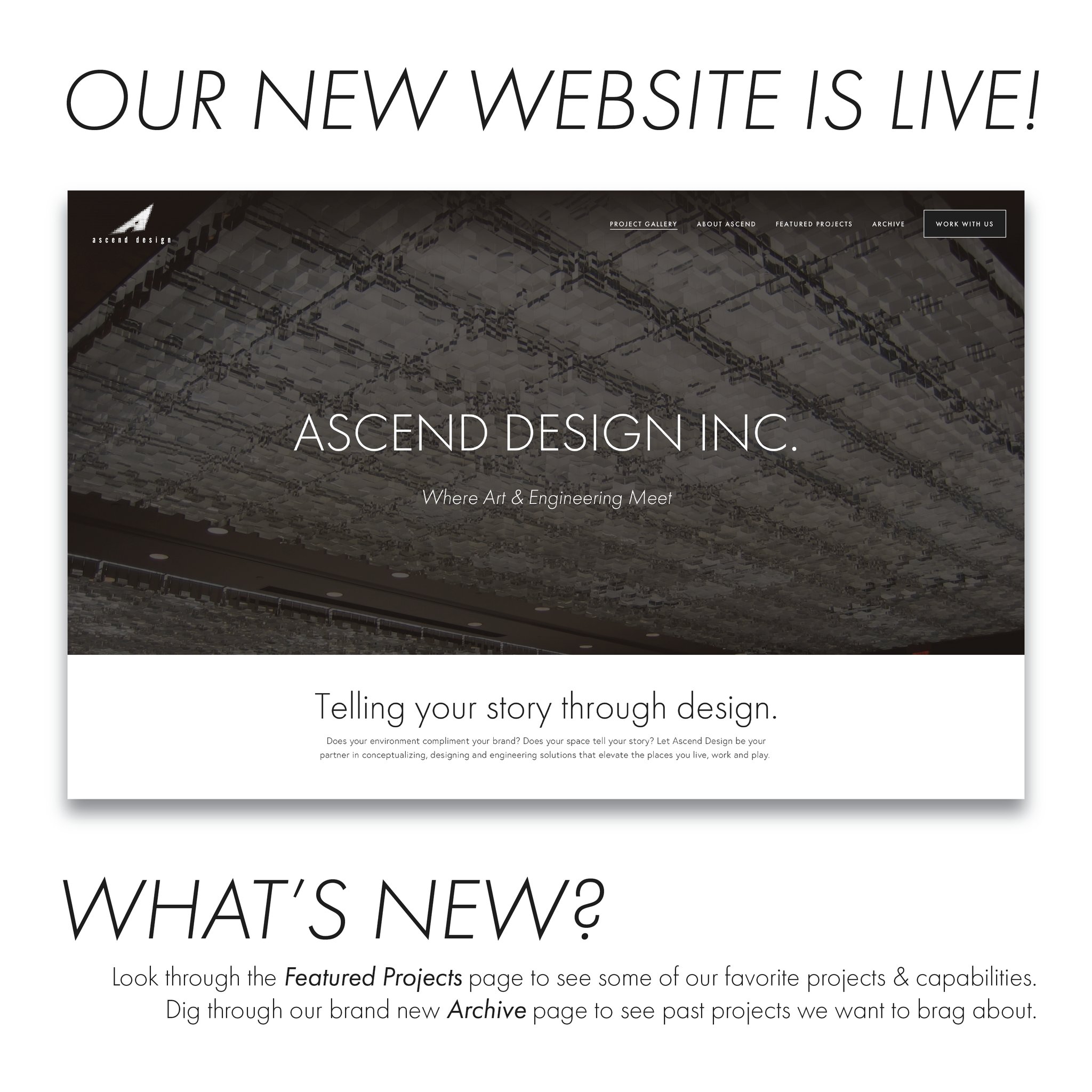 OUR NEW WEBSITE IS LIVE! ««... - Ascend Design, Inc | Facebook