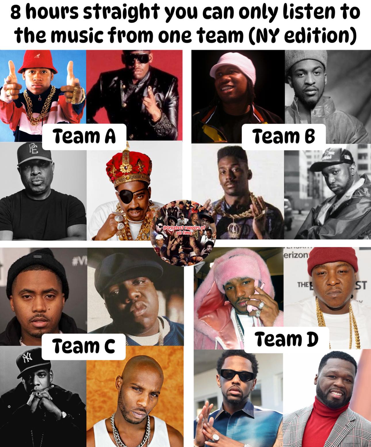 Which team are you... - Greatest rappers of all time | Facebook