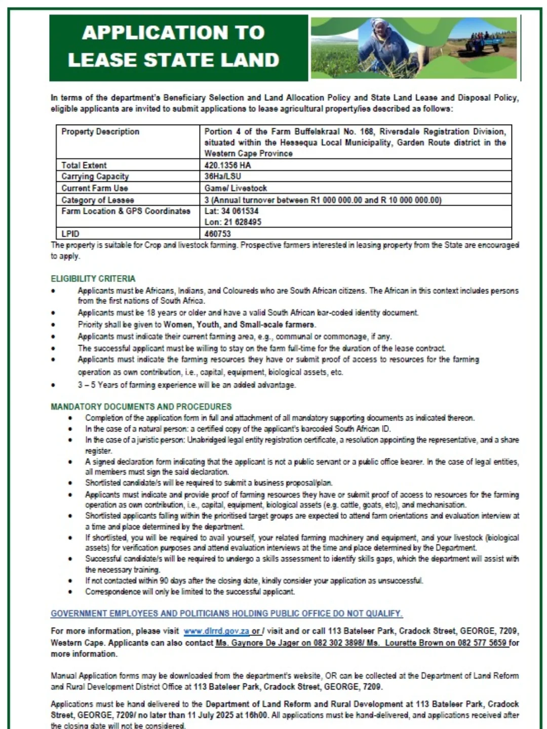 Department of Land Reform and Rural Development | Pretoria