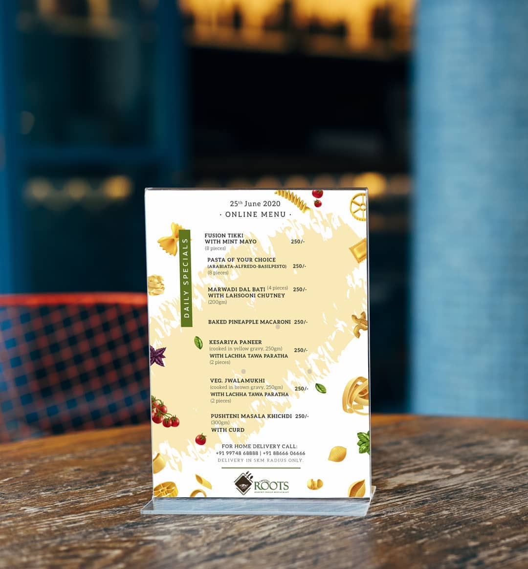 bgscdesigns - Restaurant Table Menu board . Online Daily Special Menu ...