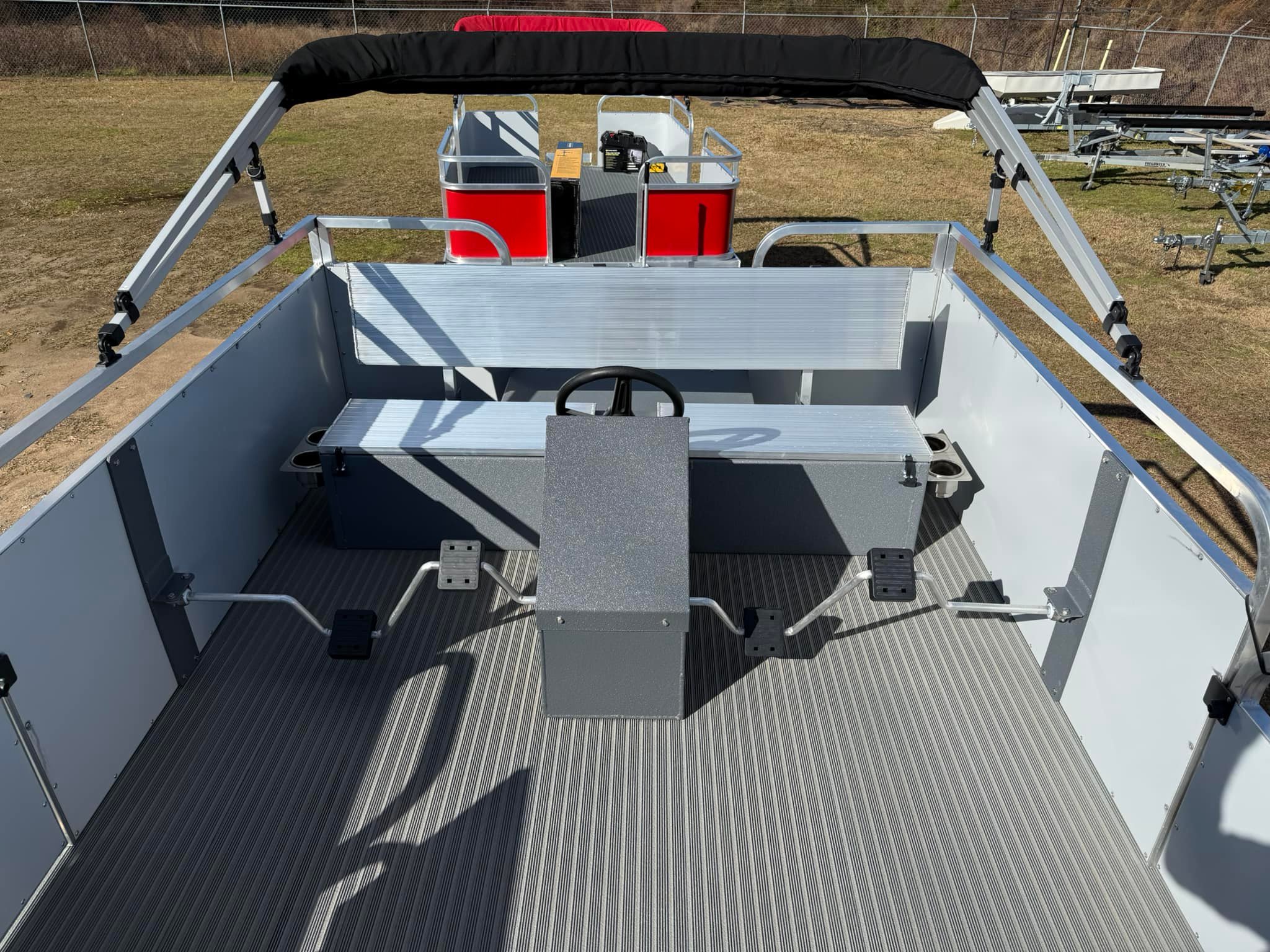 Laker Pontoon Boats - Laker 612 w/ 30in. filled in rails in the rear ...