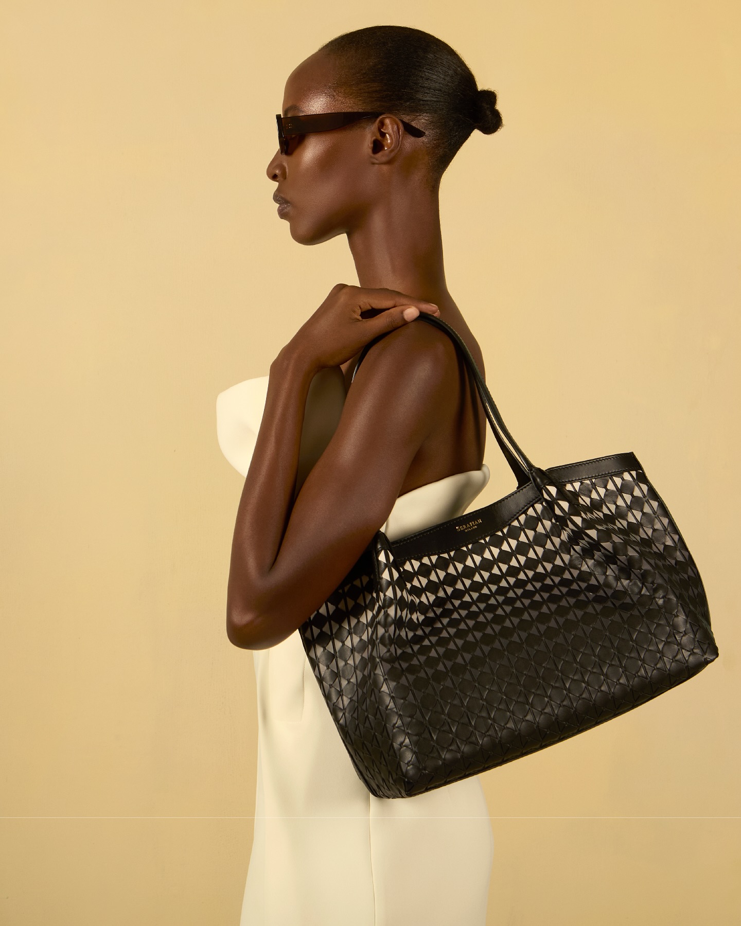 Tactile Textures The 1928 Tote Bag in Cuoio Mosaico and the Meline 