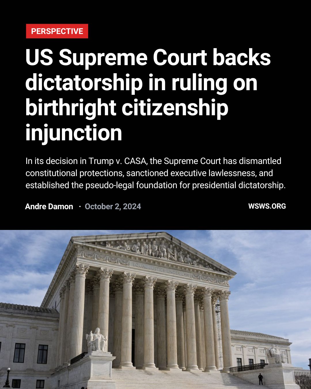 World - The US Supreme Court’s decision in Trump v. CASA marks a new ...