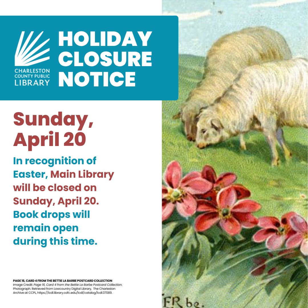Charleston County Public Library - CLOSURE NOTICE: Edgar Allan Poe ...