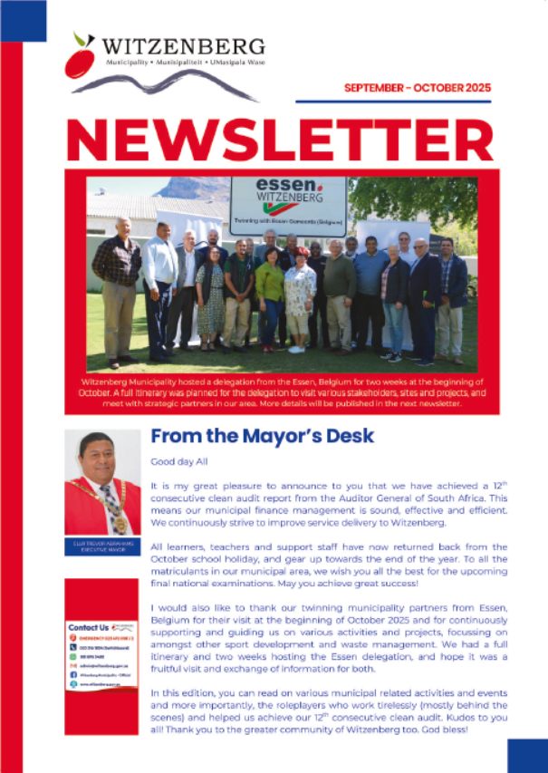 The latest edition of... - Witzenberg Municipality - Official | Facebook