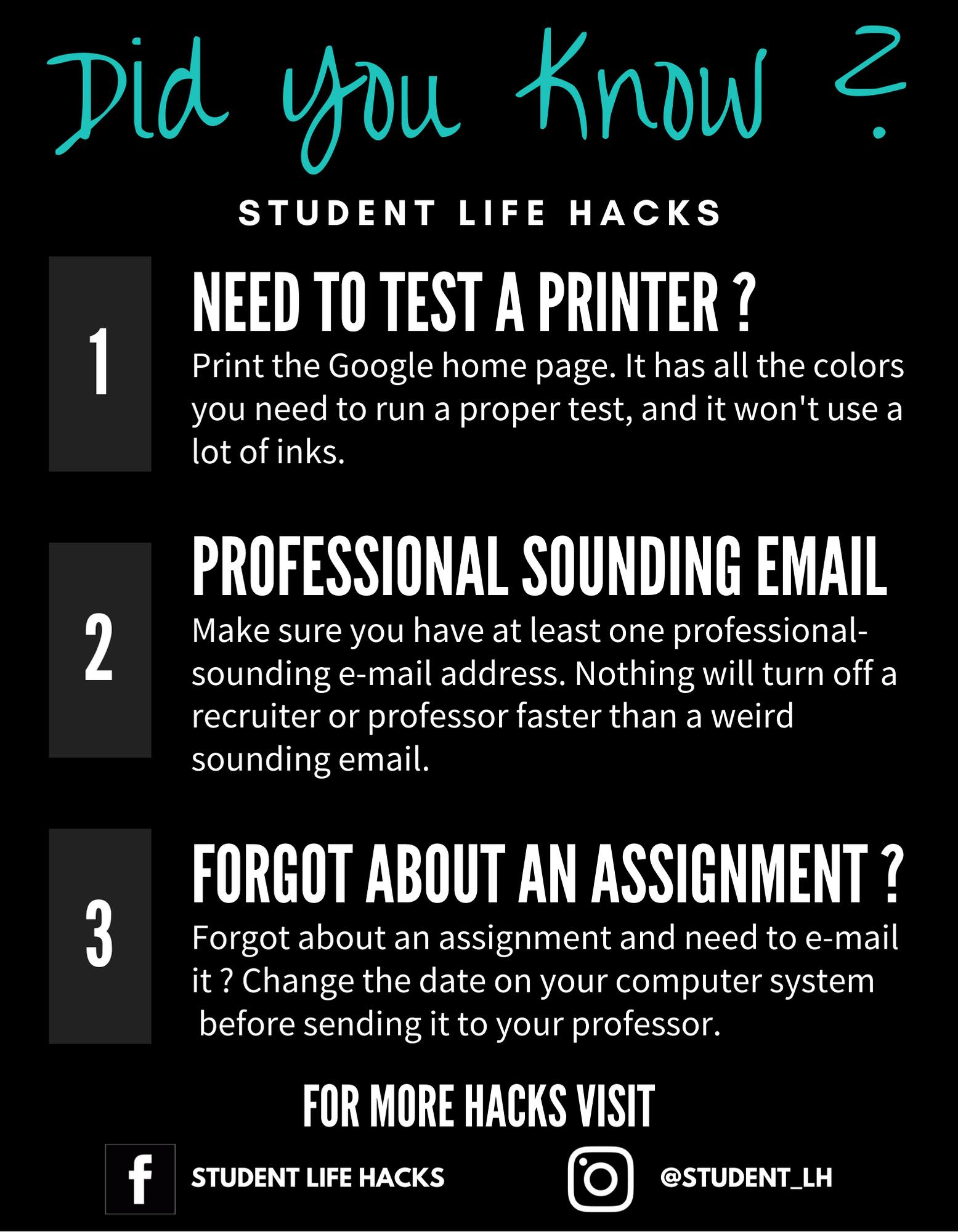 Student Life Hacks - Did you know ? Share and tag your friends! Sharing ...