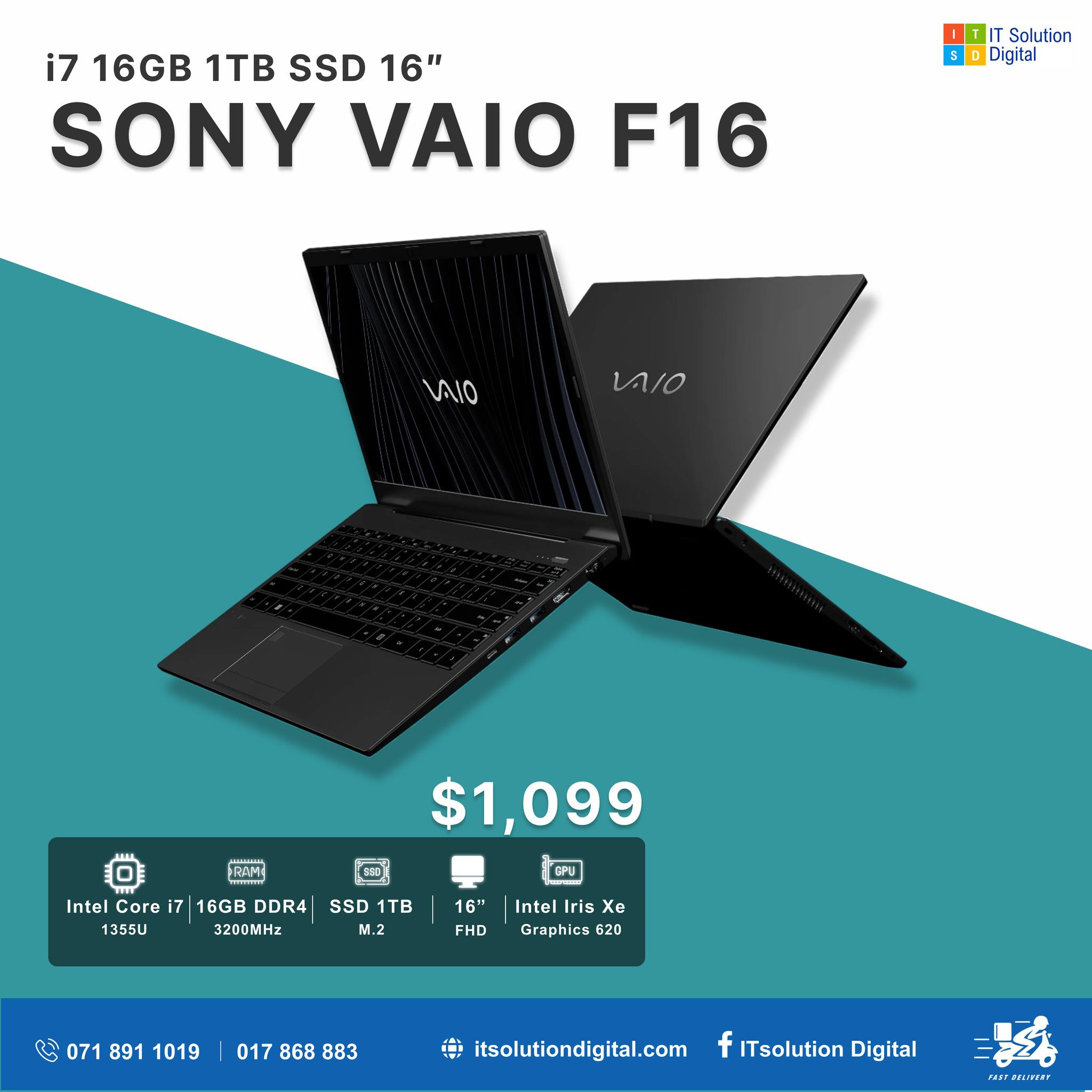 Sony Laptop ?Sony VAIO F16 i7 16GB 1TB SSD 16″ ?Processor: Intel 