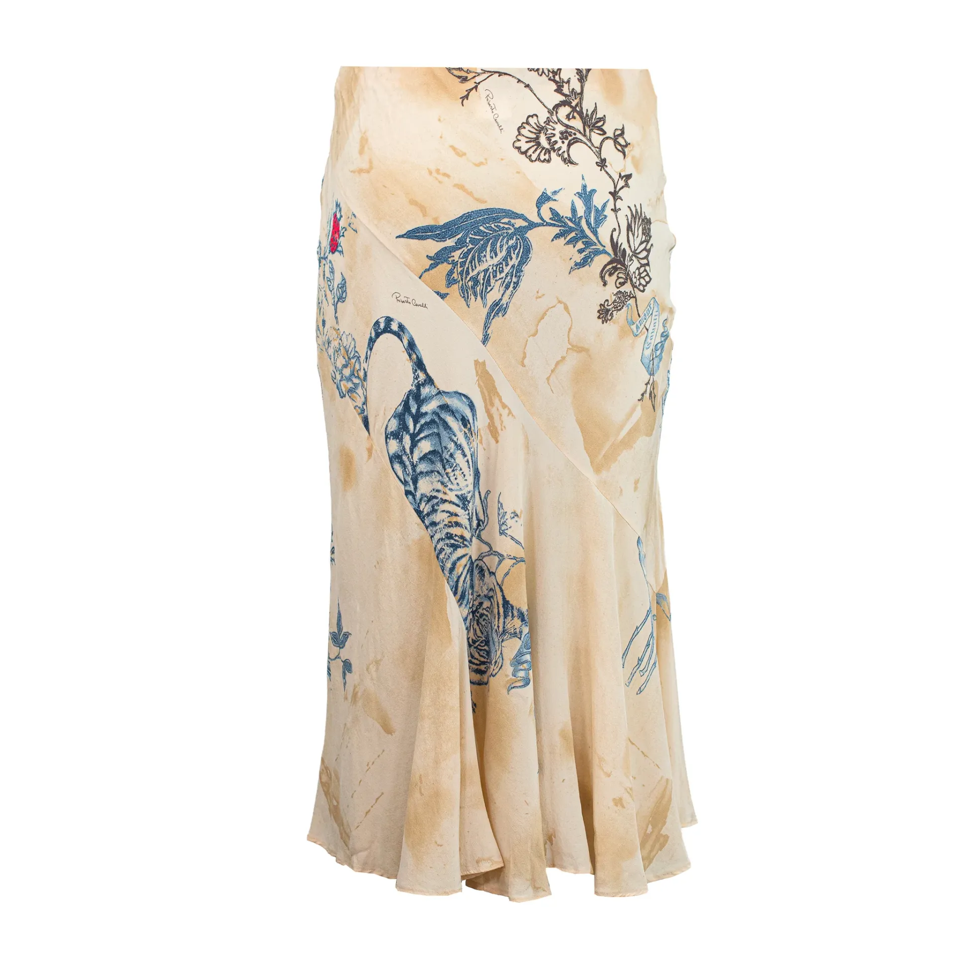 Roberto Cavalli Vintage Campaign SS 2003 Tattoo Multicolored Silk