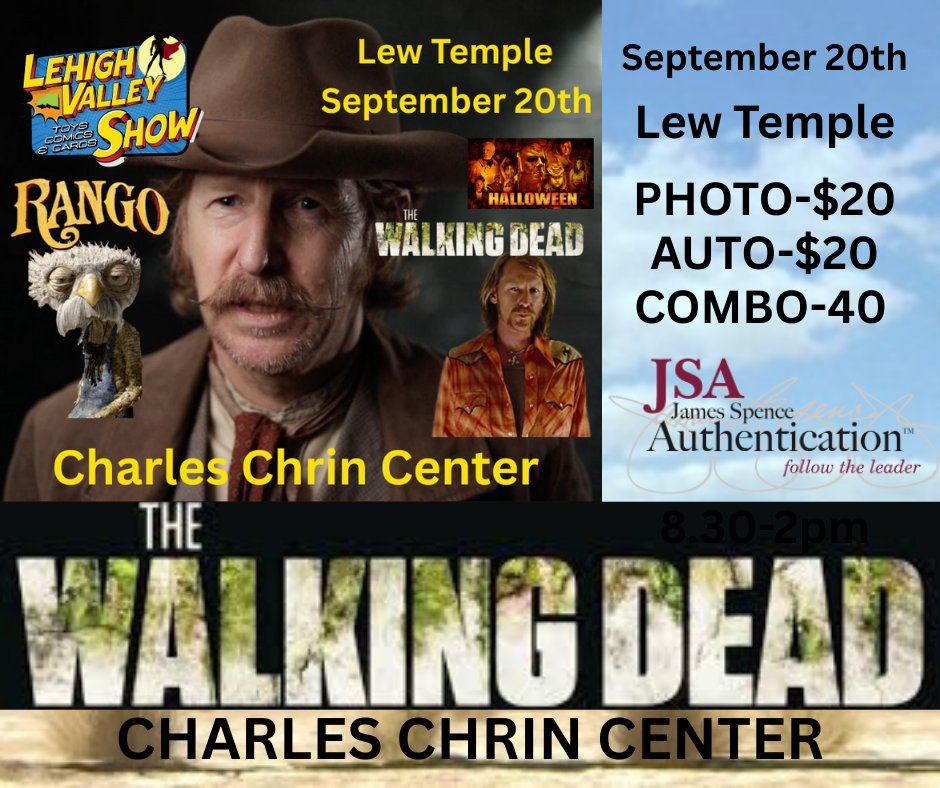 Pennsylvannia - 🎉 Meet Lew Temple at the Lehigh Valley Toy, Comic, and ...