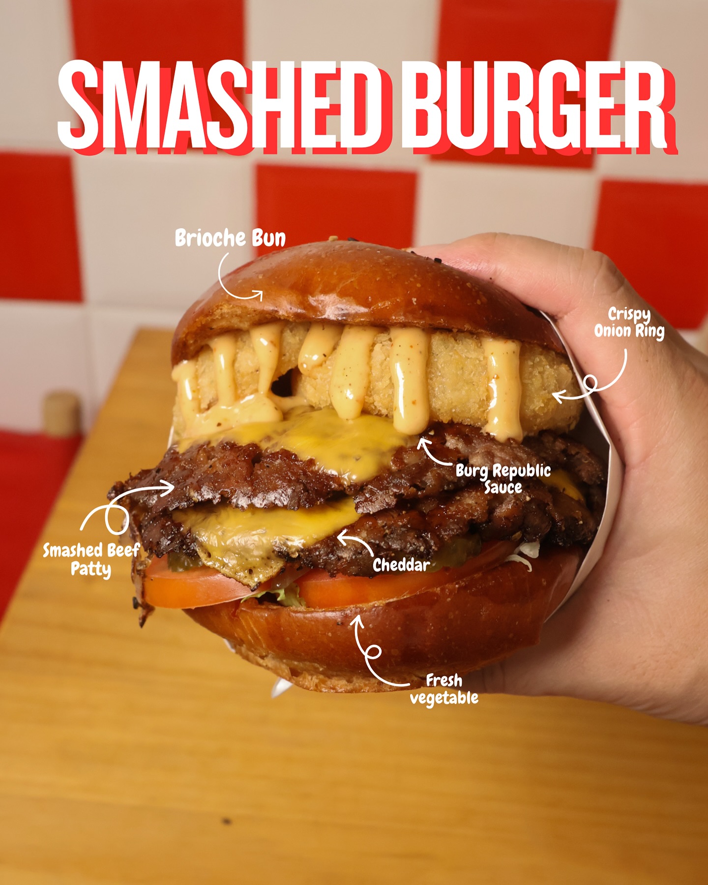 Burg - The smashed burg. ทุกองค์ประกอบคือส่วนผสมที่ลงตัว! ‘Smashed Beef ...