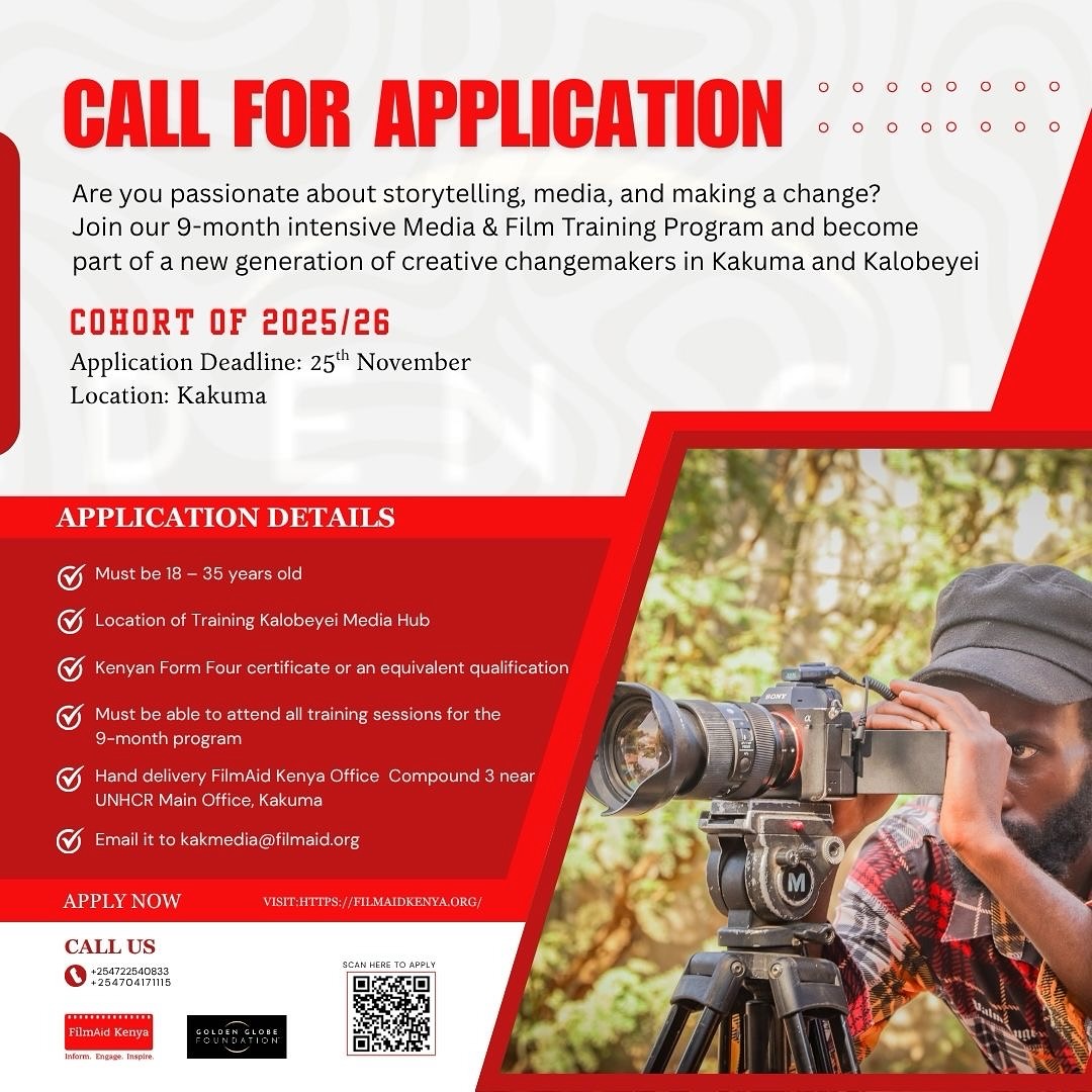 FilmAid - 📢 *CALL FOR APPLICATIONS – MEDIA & FILM TRAINING PROGRAM 2025 ...