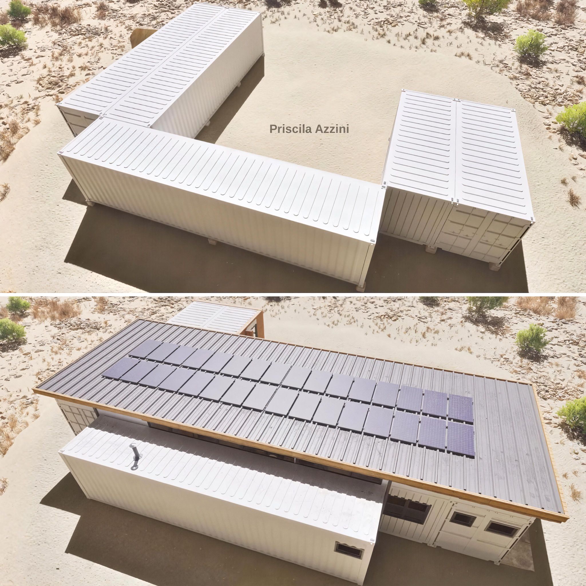 Living - Five Containers, One Smart Off-Grid Home ☀️ Designed by ...