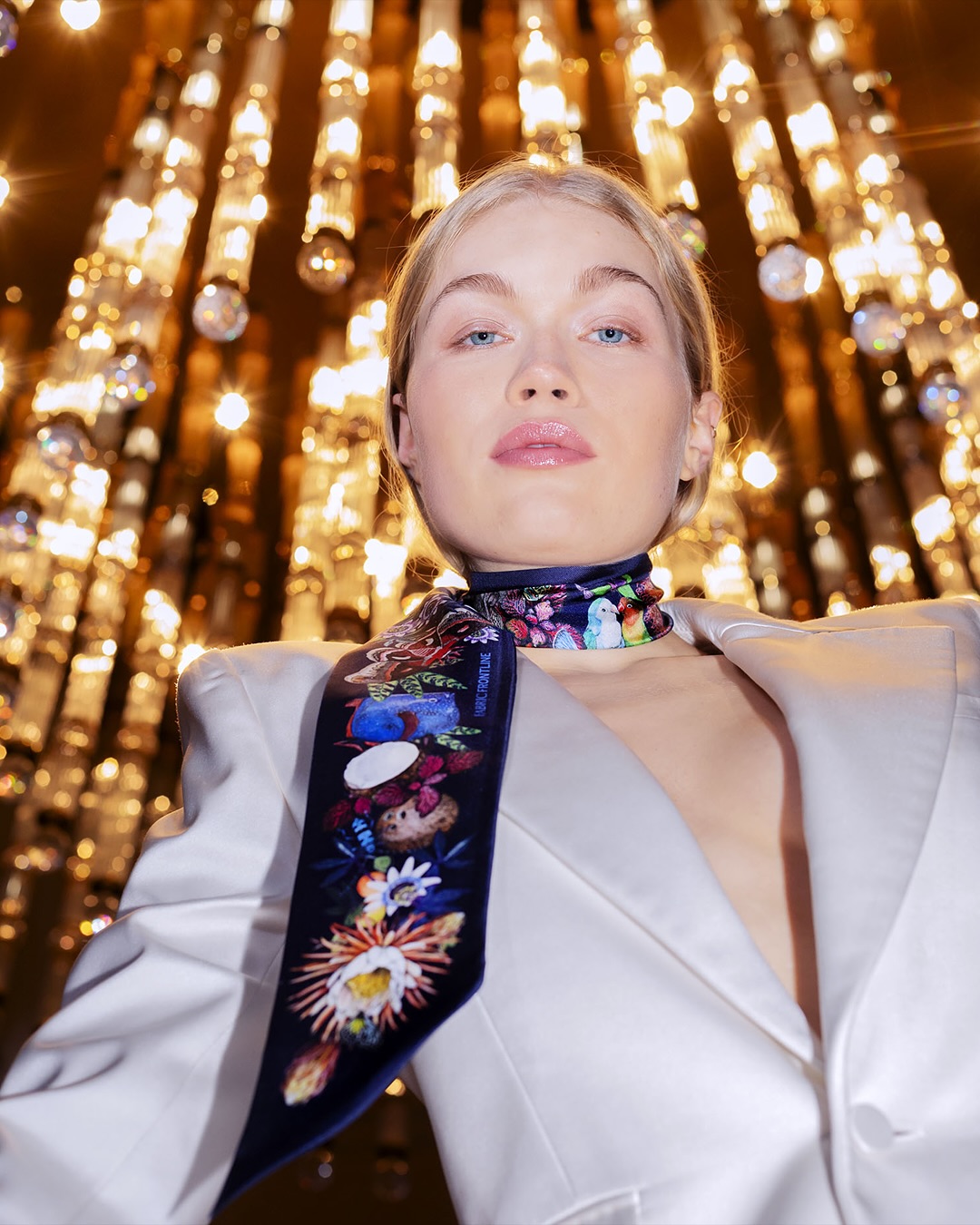 Écharpe En Soie Fabric FRONTLINE ZURICH - Multicouleur, Occasion, Style Vintage Luxe