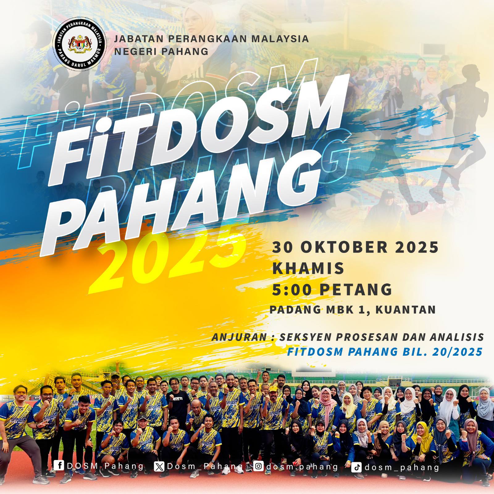 DOSM Pahang - KUANTAN | 30 Oktober 2025 Program FitDOSM... | Facebook