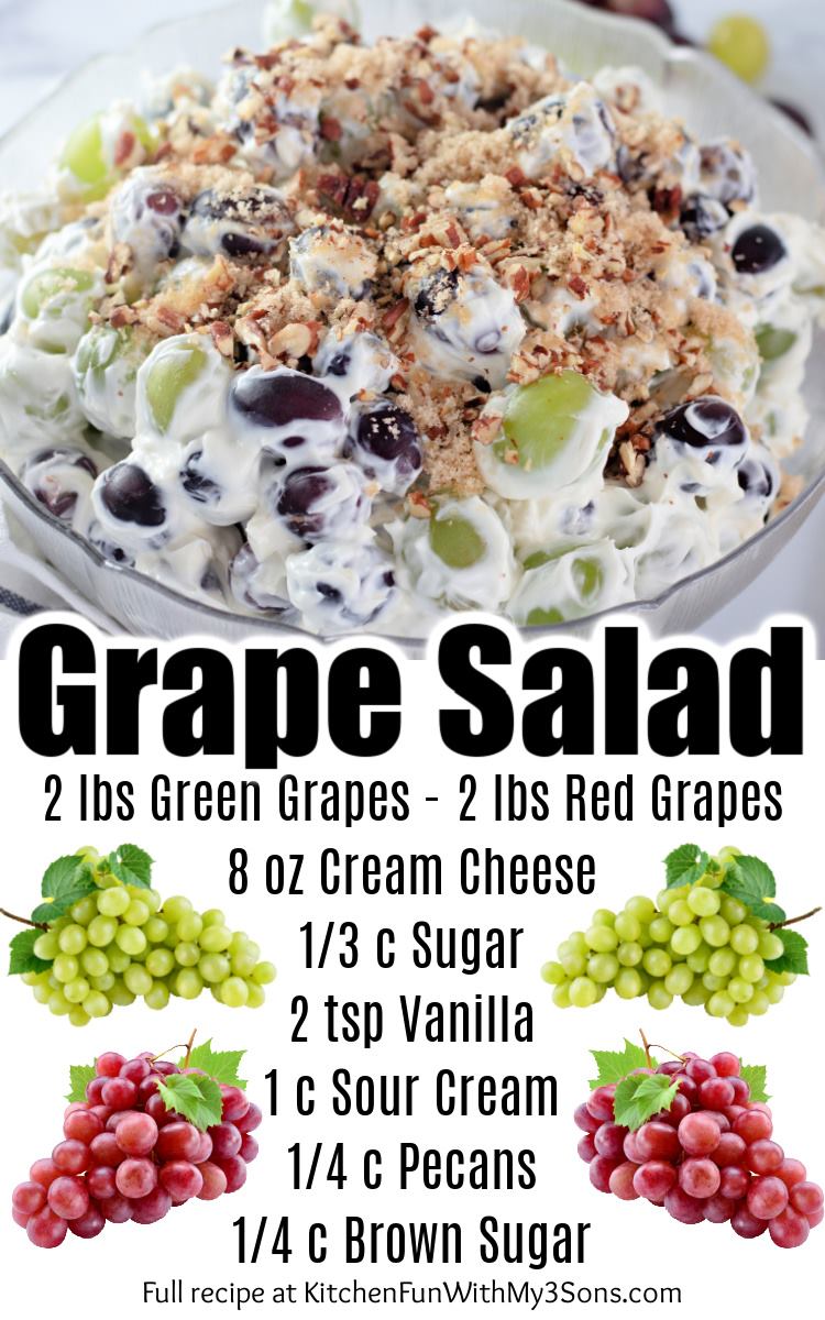 CREAMY GRAPE SALAD -... - Kitchen Fun With My 3 Sons