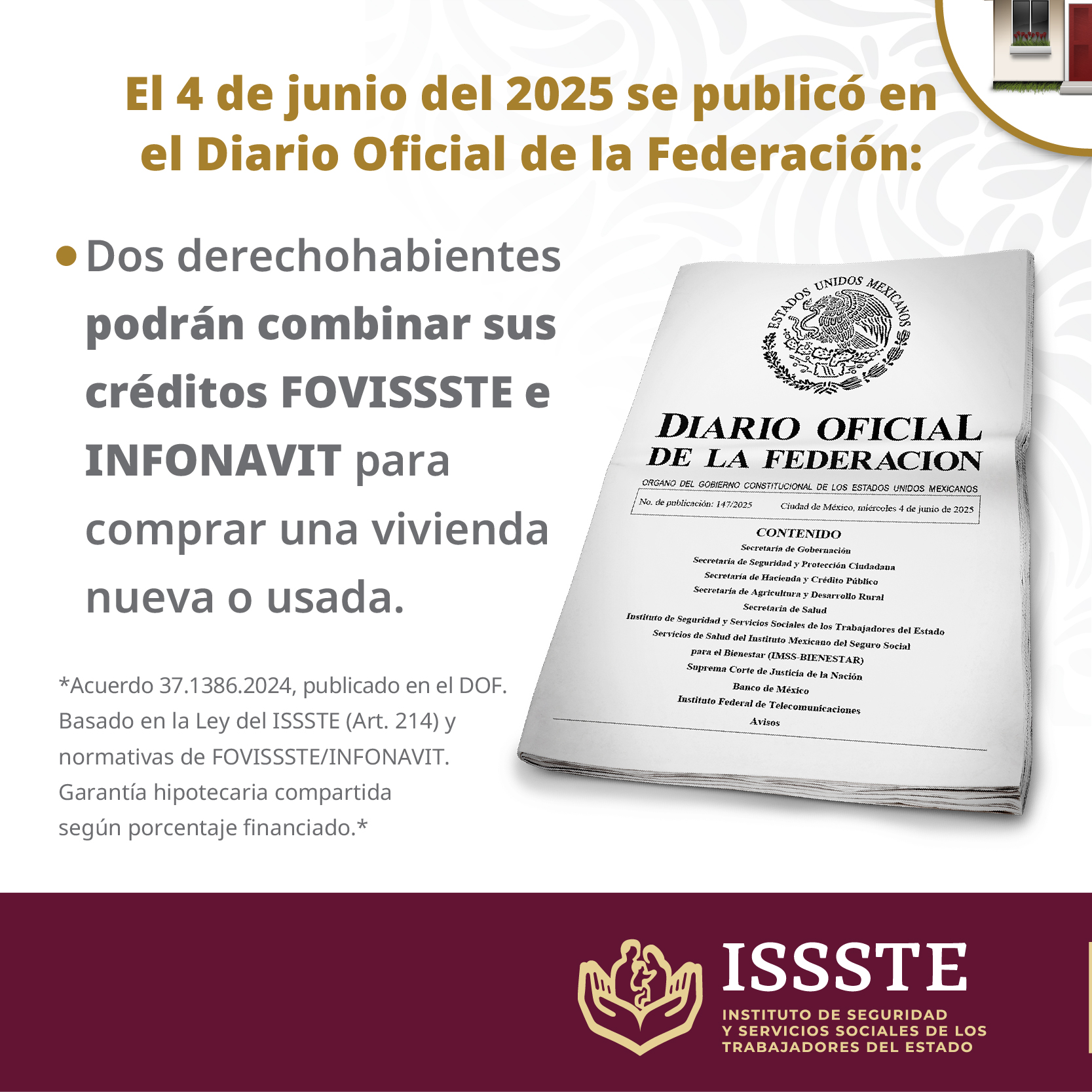 Fovissste - ¡Ya puedes combinar tu crédito del #Fovissste... | Facebook