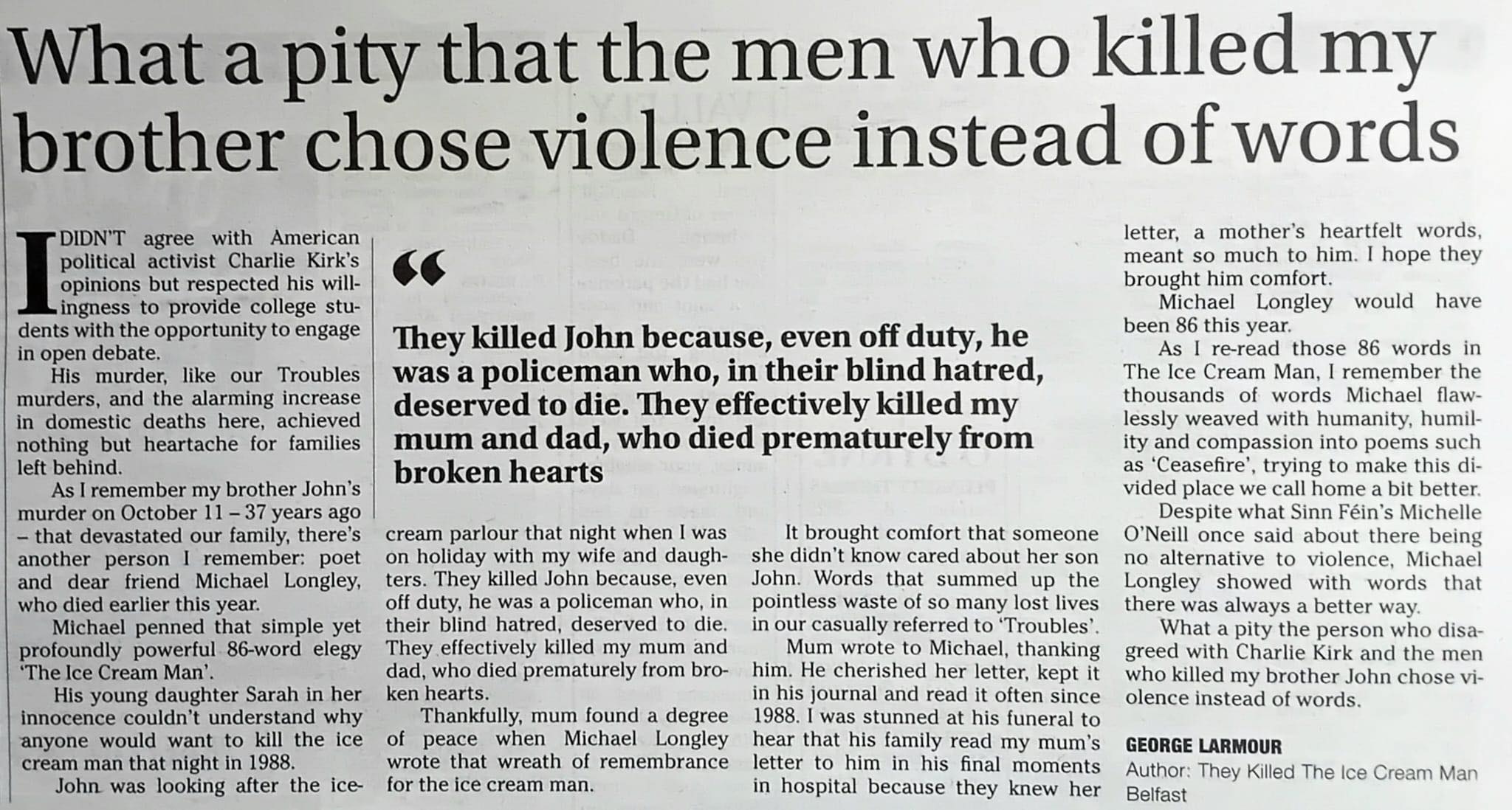 SEFF - A letter in today’s Irish News from George Larmour (brother of ...
