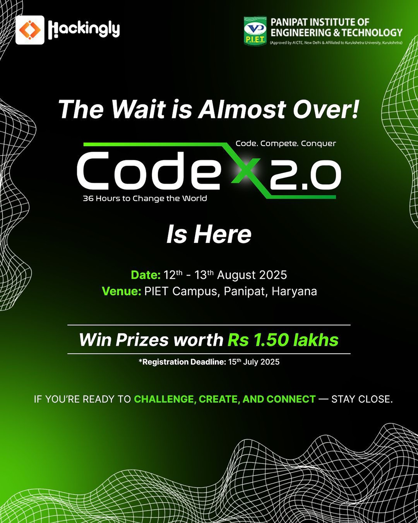 Panipat - 🚀 The wait is finally over! CodeX 2.0 is here — 36 hours of ...