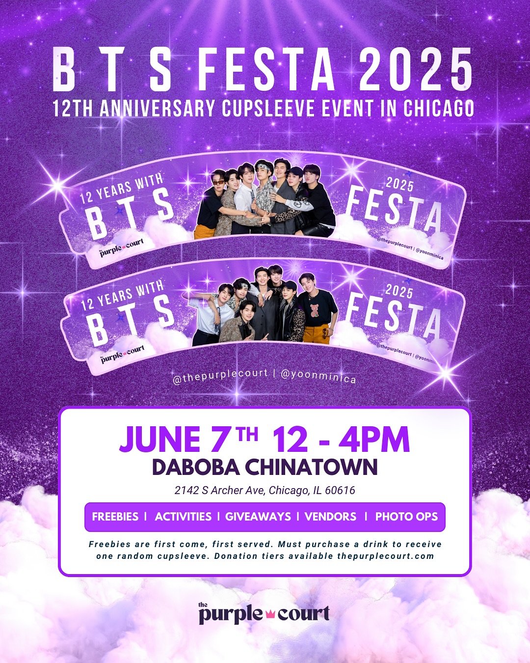💜 FESTA 2025 is here, Chicago ARMY!... - The Purple Court | Facebook