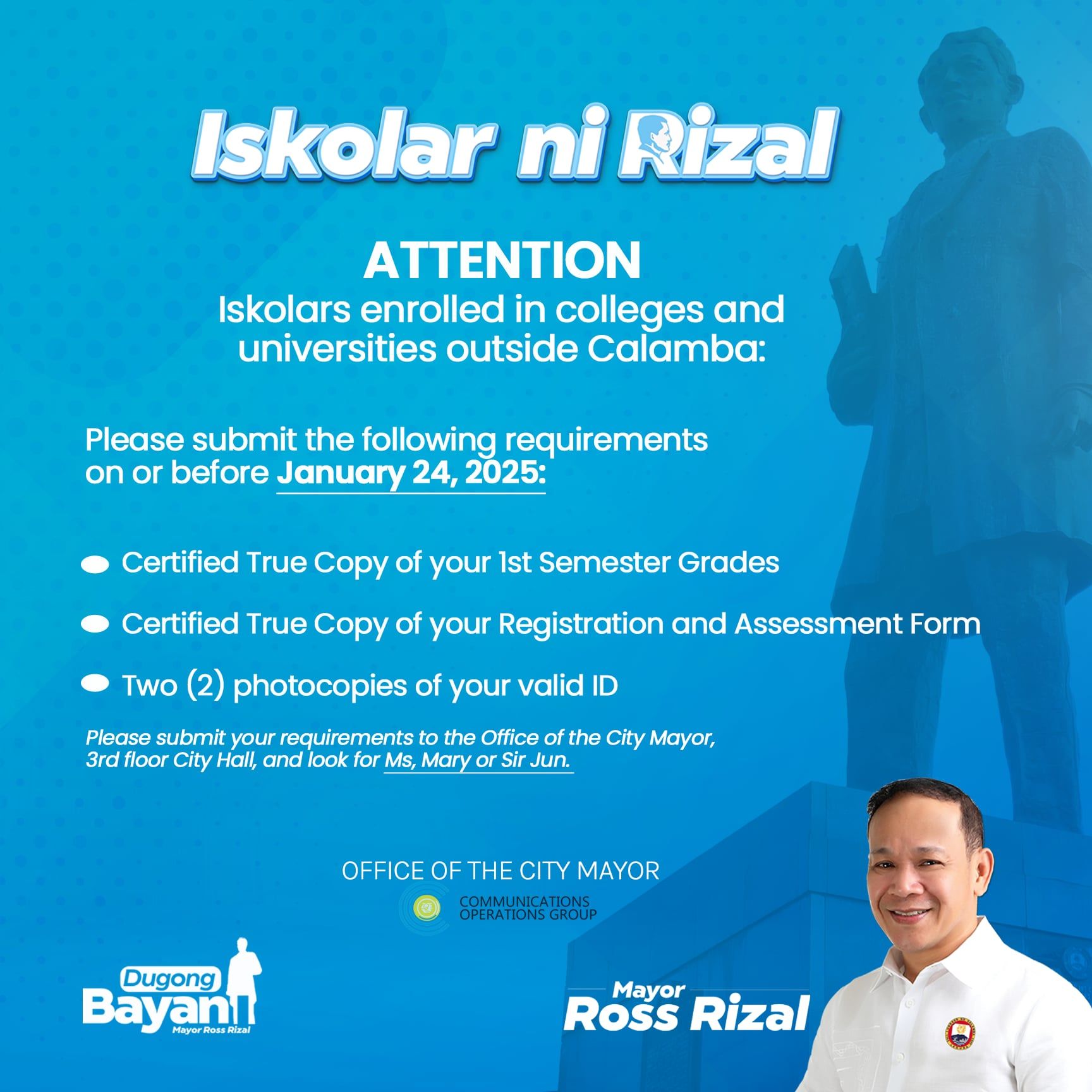 Attention CURRENT... - Mayor Roseller 