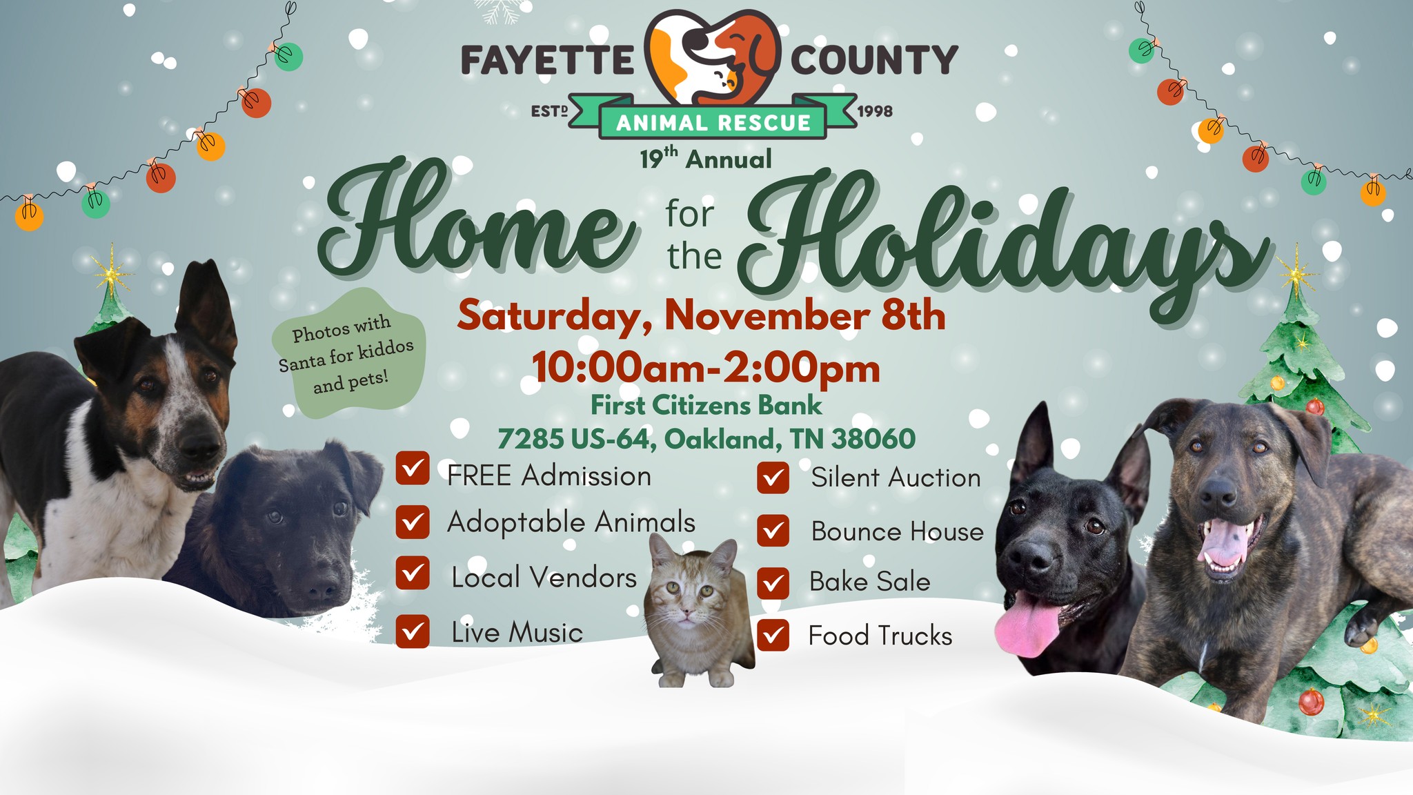 19th Annual Home for the Holidays Festival & Adoption Event
