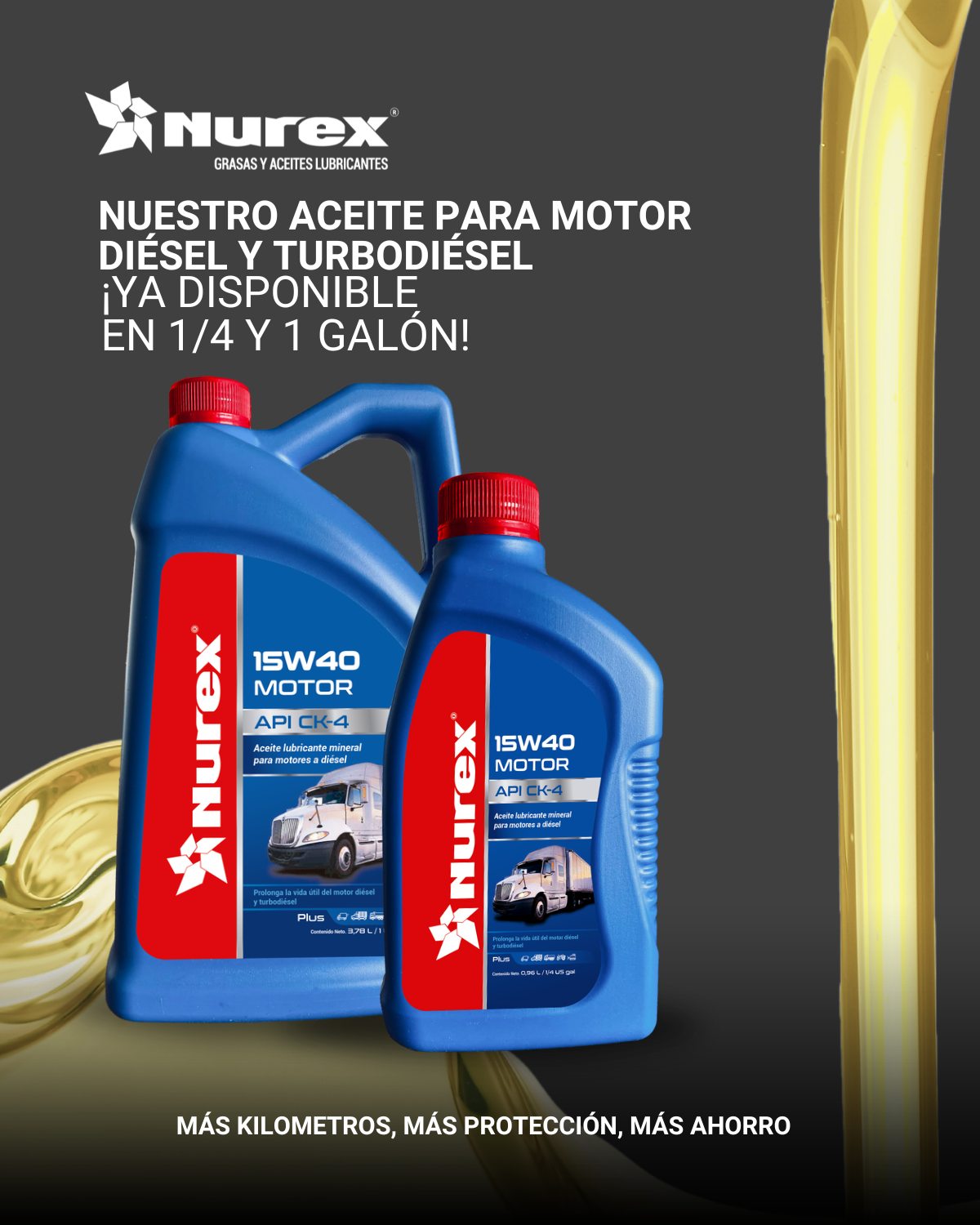 Dile adi s al escurrimiento , Con la NUEVA NUREX HT CLAY EP, resiste las altas temperaturas de operaci n Su tecnolog a con BENTONITA crea un escudo que retrasa el punto de goteo, permitiendo que