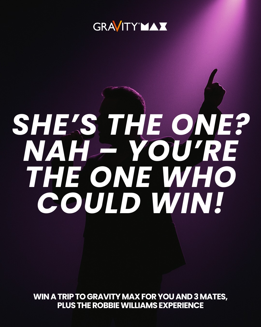 Gravity Max - 🎤 WIN a Robbie Williams-fuelled night out... | Facebook