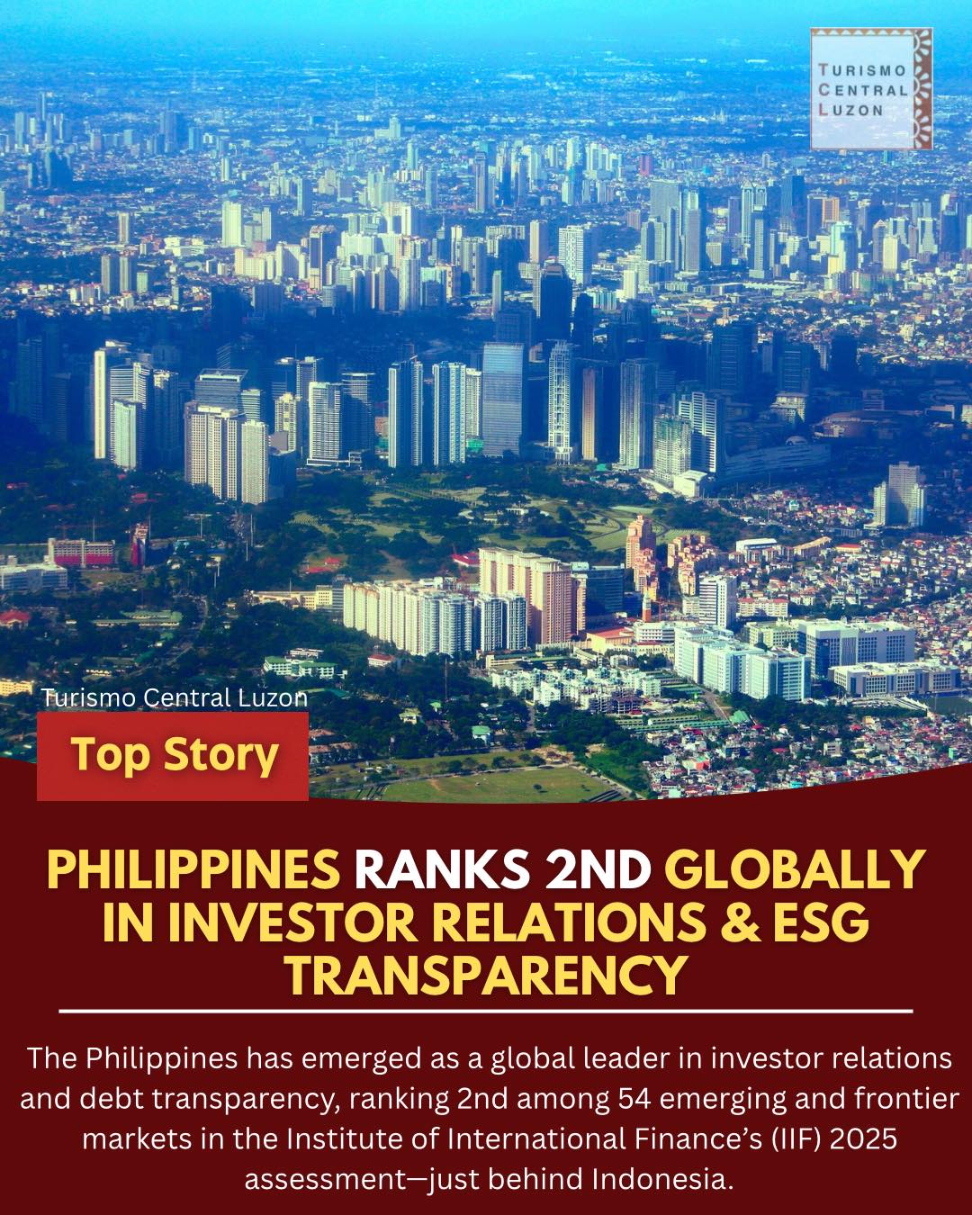 Turismo - LOOK: PHILIPPINES RANKS 2ND GLOBALLY IN INVESTOR RELATIONS ...