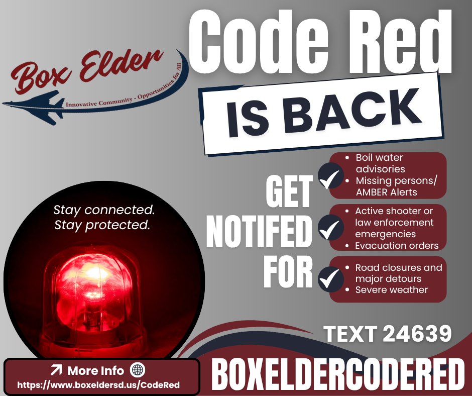City - 🚨 Stay Safe and Informed with CodeRED in Box Elder! 🚨 CodeRED is ...
